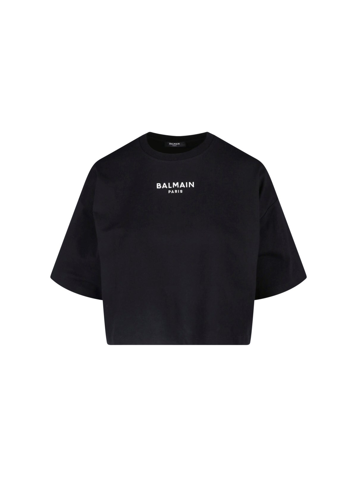 Balmain Cropped Logo T-Shirt