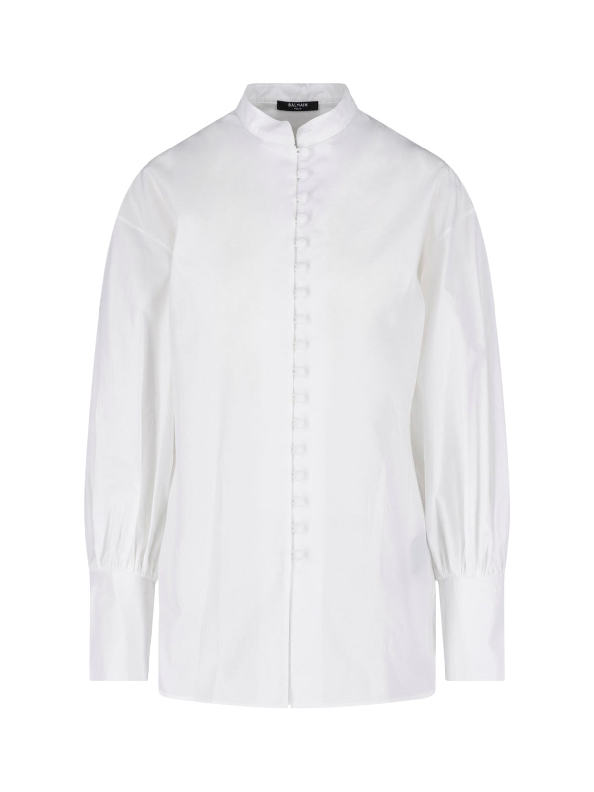 Balmain Donna Bianco Camicia In Cotone