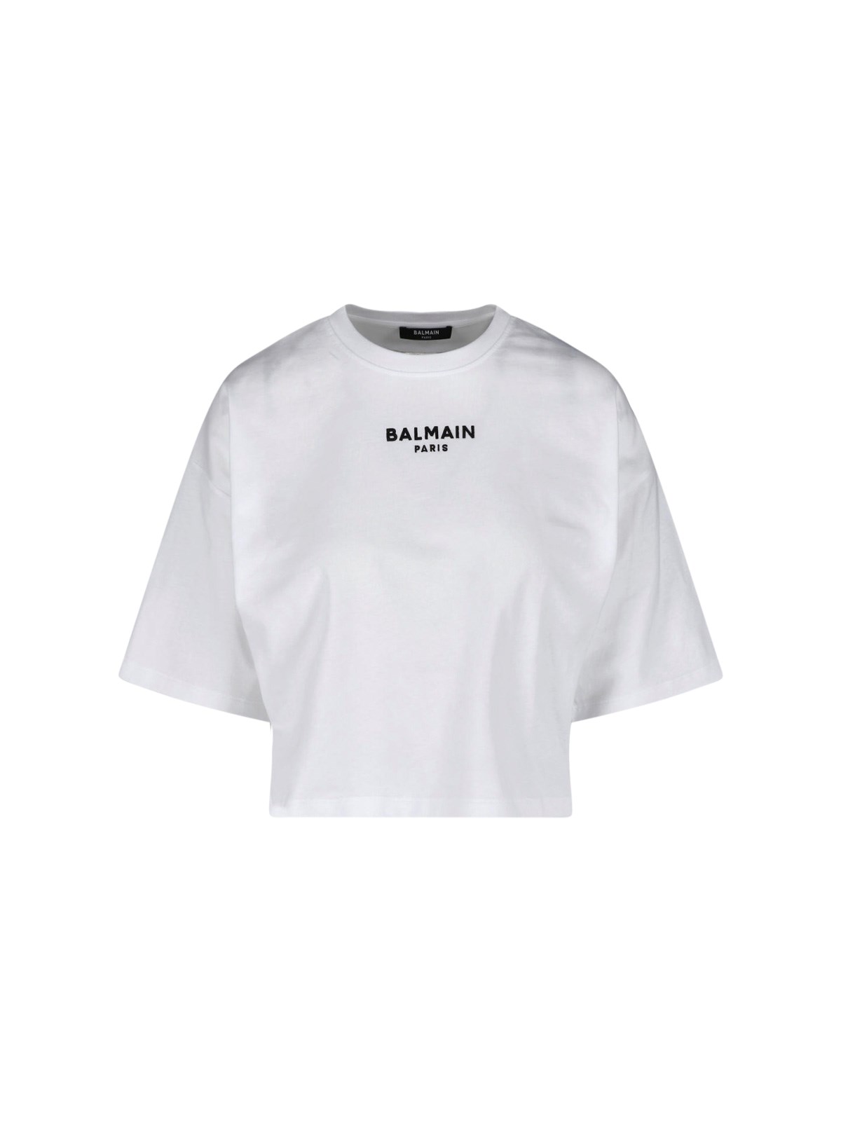 Balmain Cropped Logo T-Shirt
