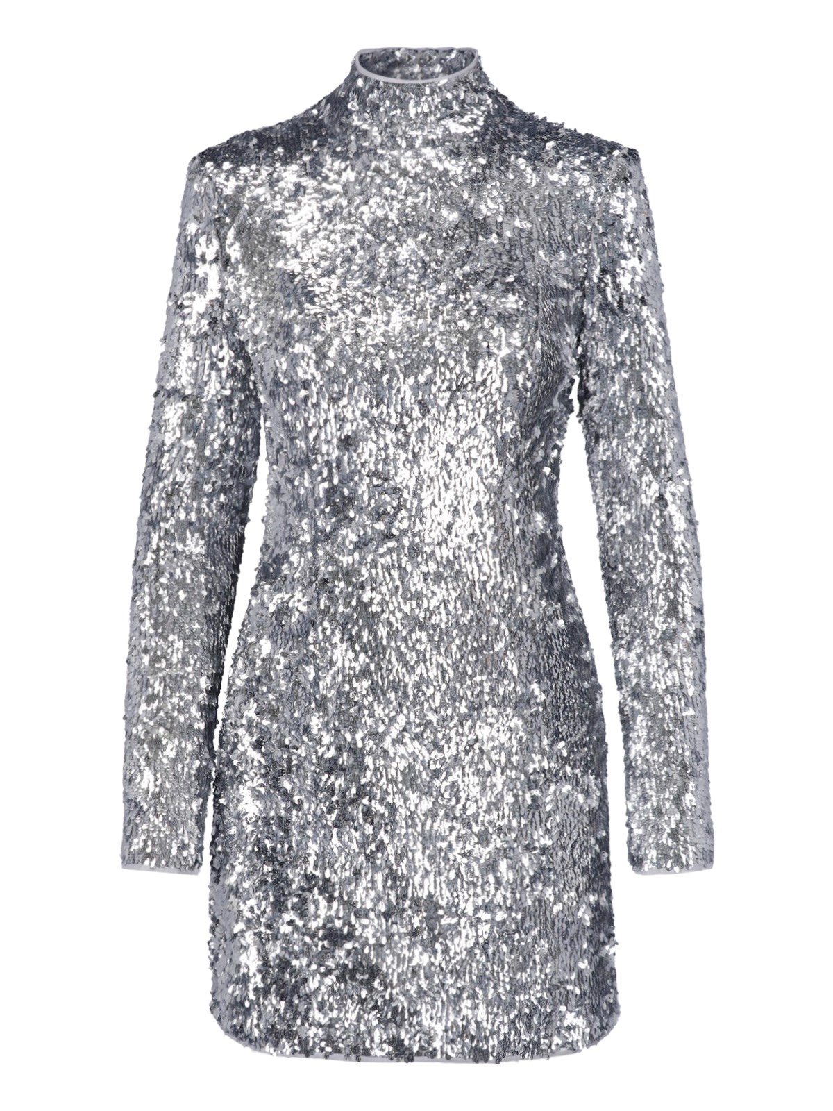 Balmain Donna Argento Abito Mini Paillettes