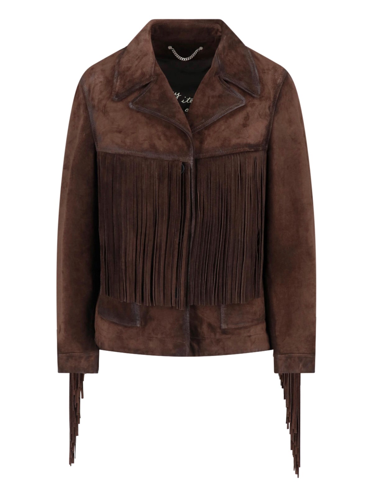 GOLDEN GOOSE 'Journey' Suede Jacket in Brown