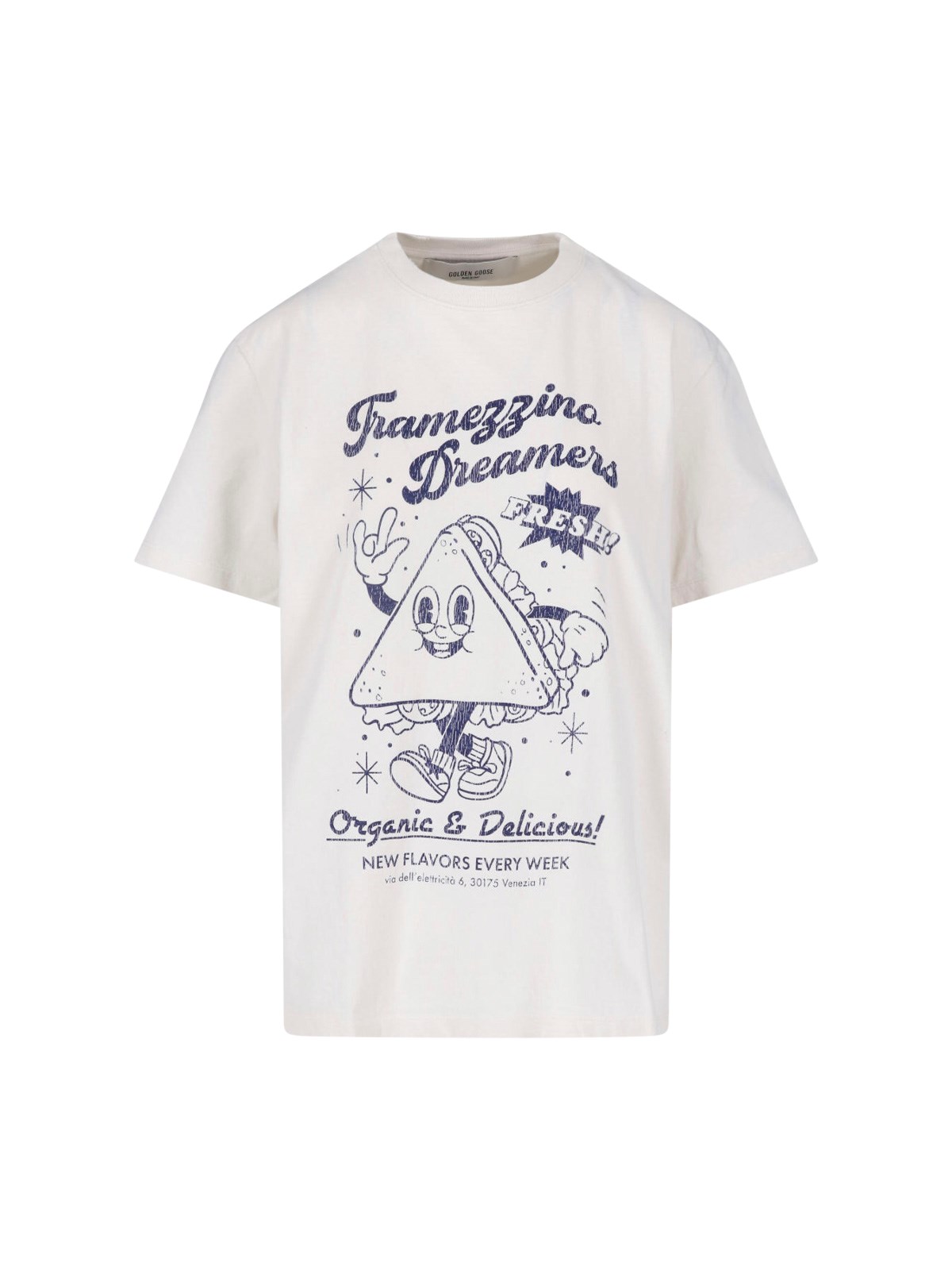 Golden Goose Women's White Printed T-Shirt
