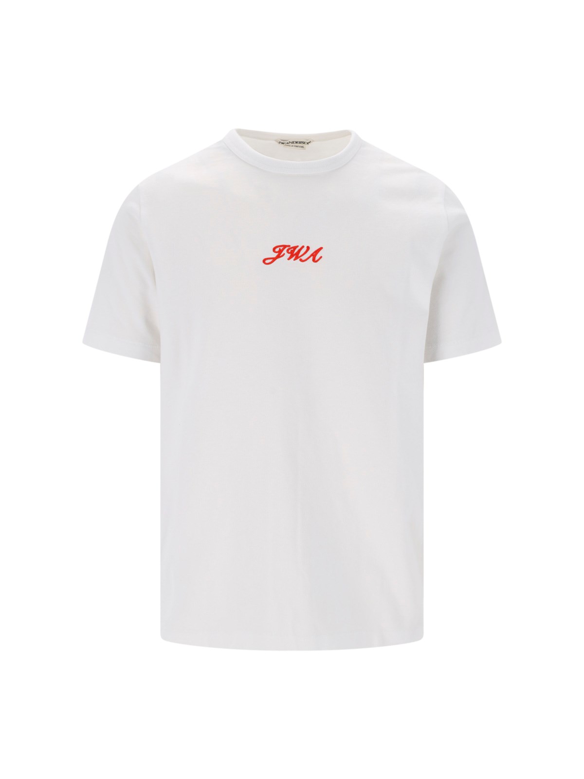 JW ANDERSON T-Shirt Girocollo Ricamata Con Logo