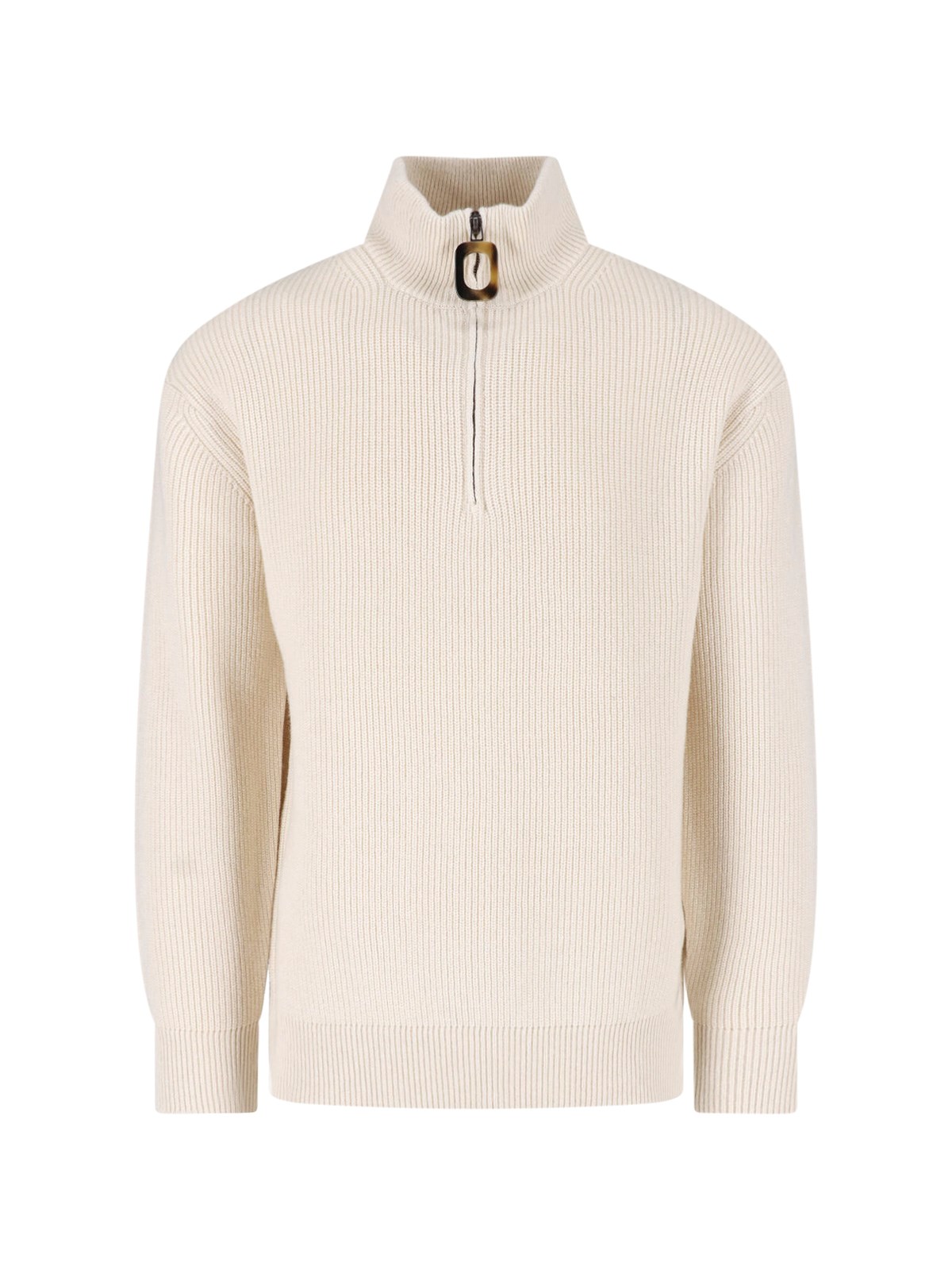 J.w. Anderson Men's Cream Zip Sweater
