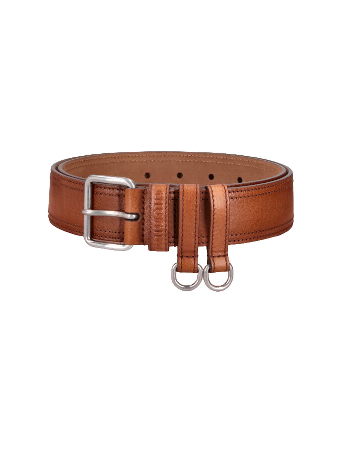 miu miu Leather Logo Belt
