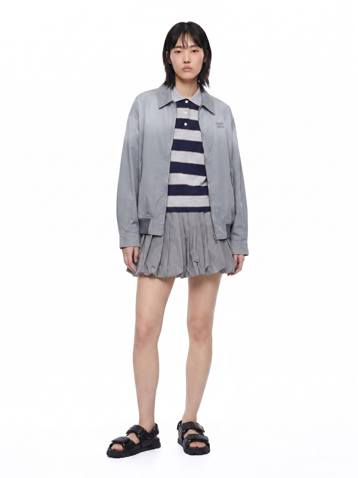 MIU MIU ミリタリージャケット Miu miu Cotton twill blouson available on SUGAR - 212044