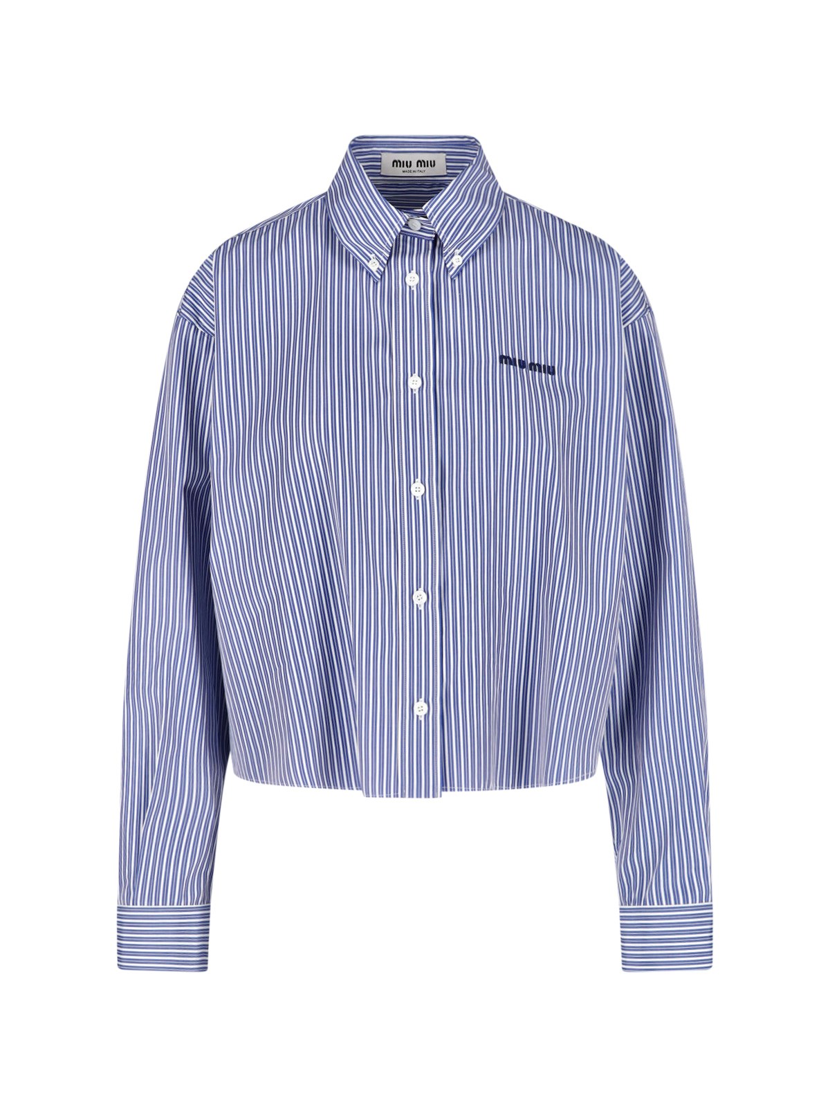 miu miu Camicia A Righe In Cotone
