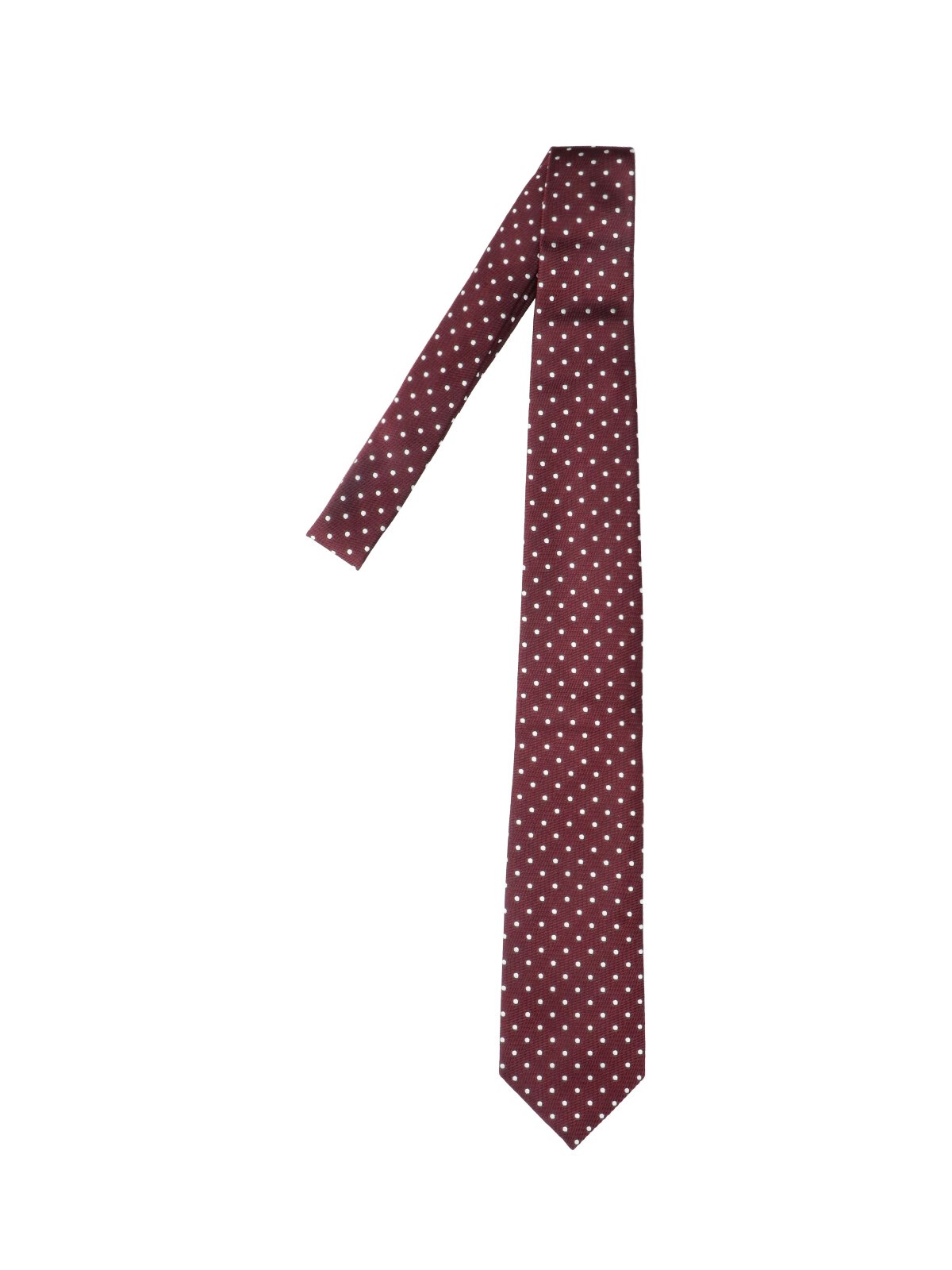 Tom Ford Uomo Rosso Cravatta A Pois In Seta