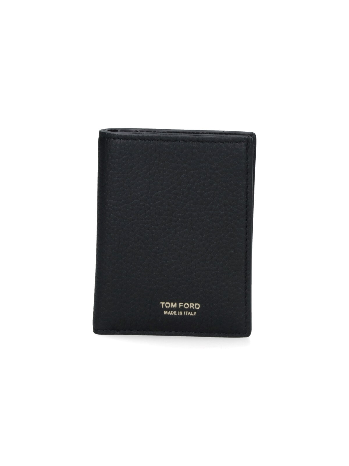 Tom Ford Grained Calf Leather Card Case — Black Cases