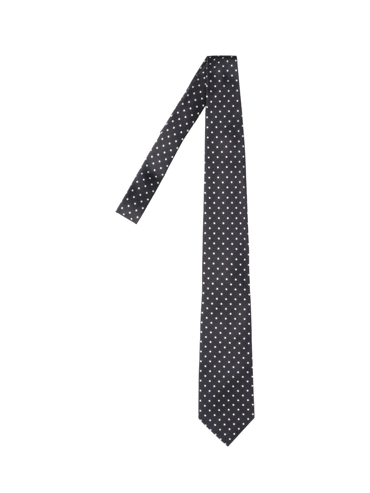 Tom Ford Uomo Nero Cravatta A Pois In Seta