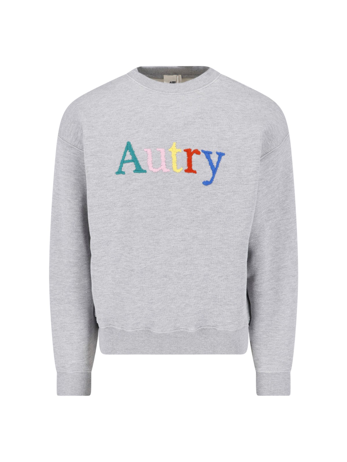 Autry Unisex Gray Cotton Logo Sweatshirt