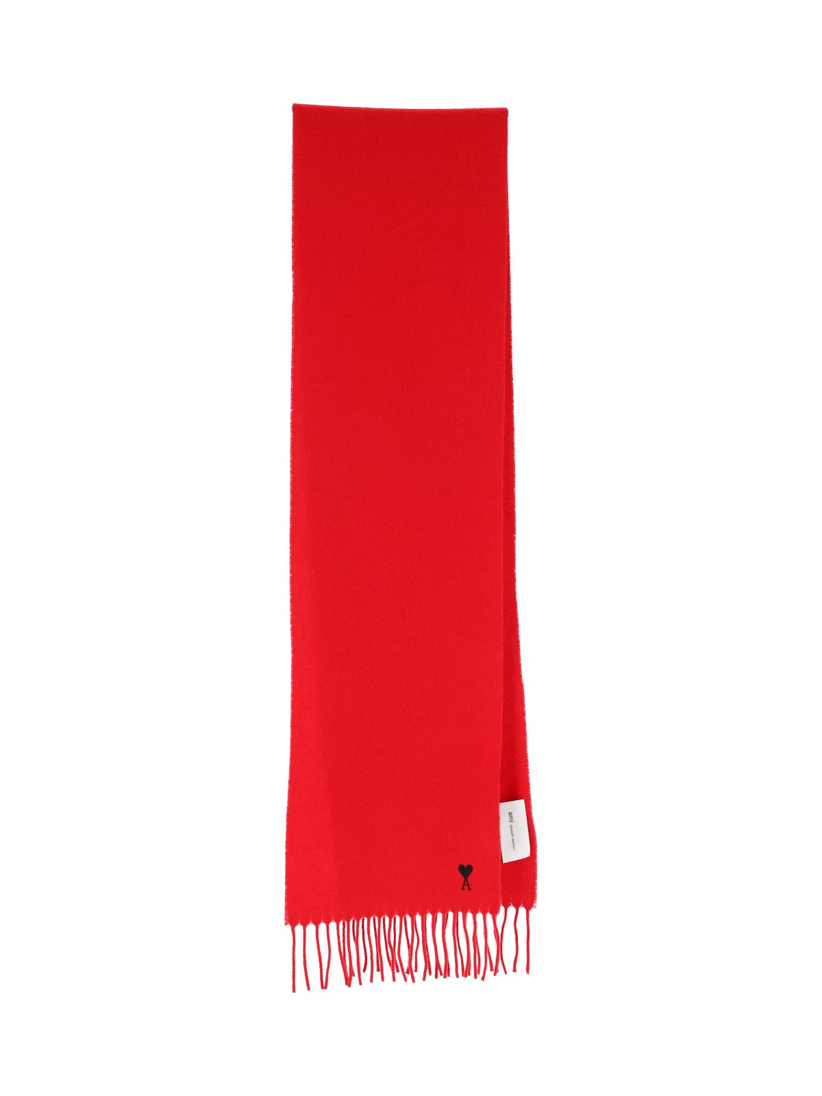 Ami Donna Rosso Sciarpa In Lana Rossa "Ami De Cœur"