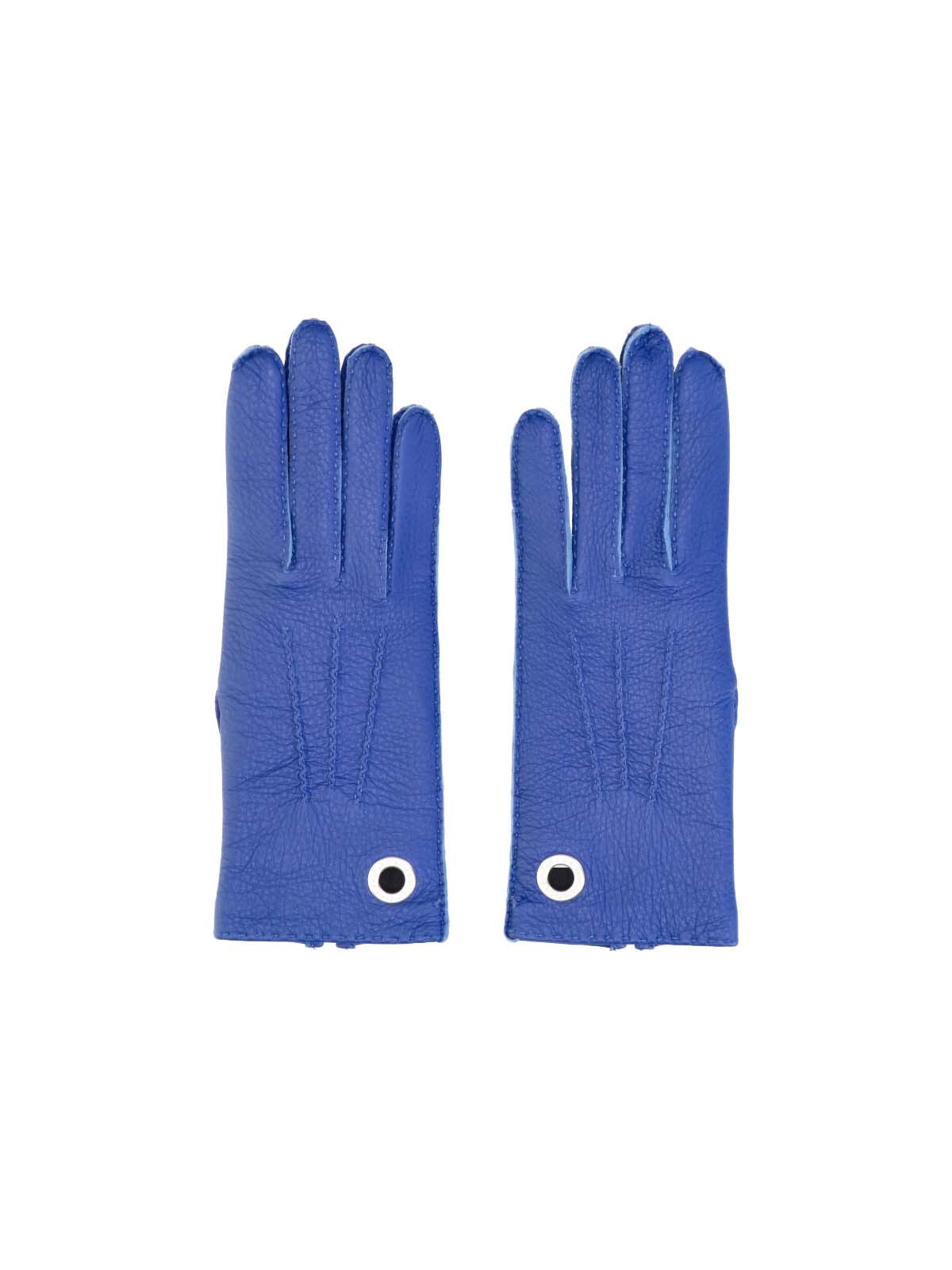 Ami Donna Blu Guanti In Pelle