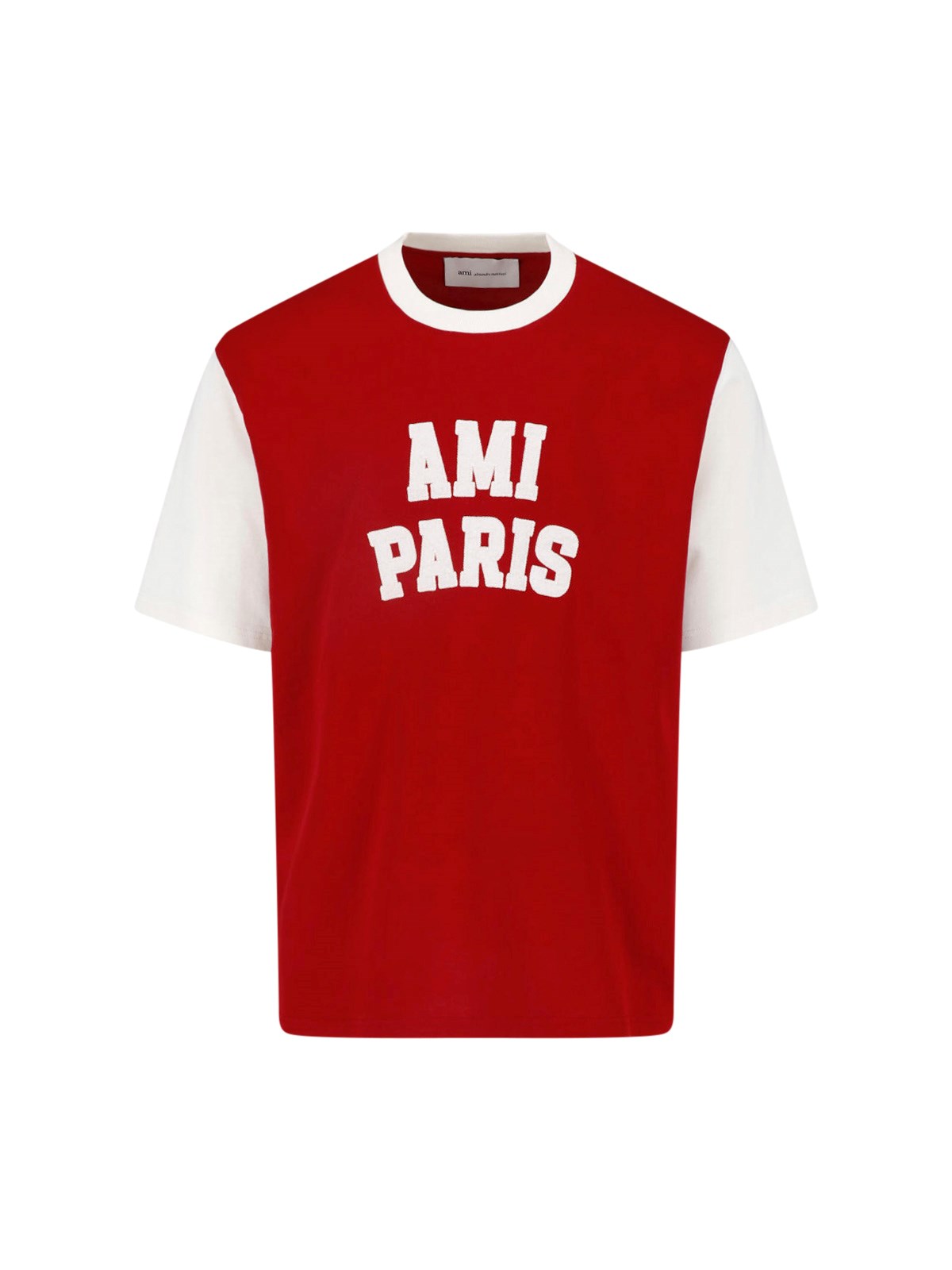 Ami Uomo Rosso T-Shirt Logo Stampata
