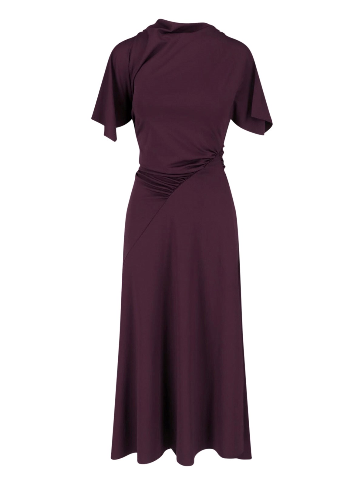 Victoria Beckham Midi Dress "blousey" In Black