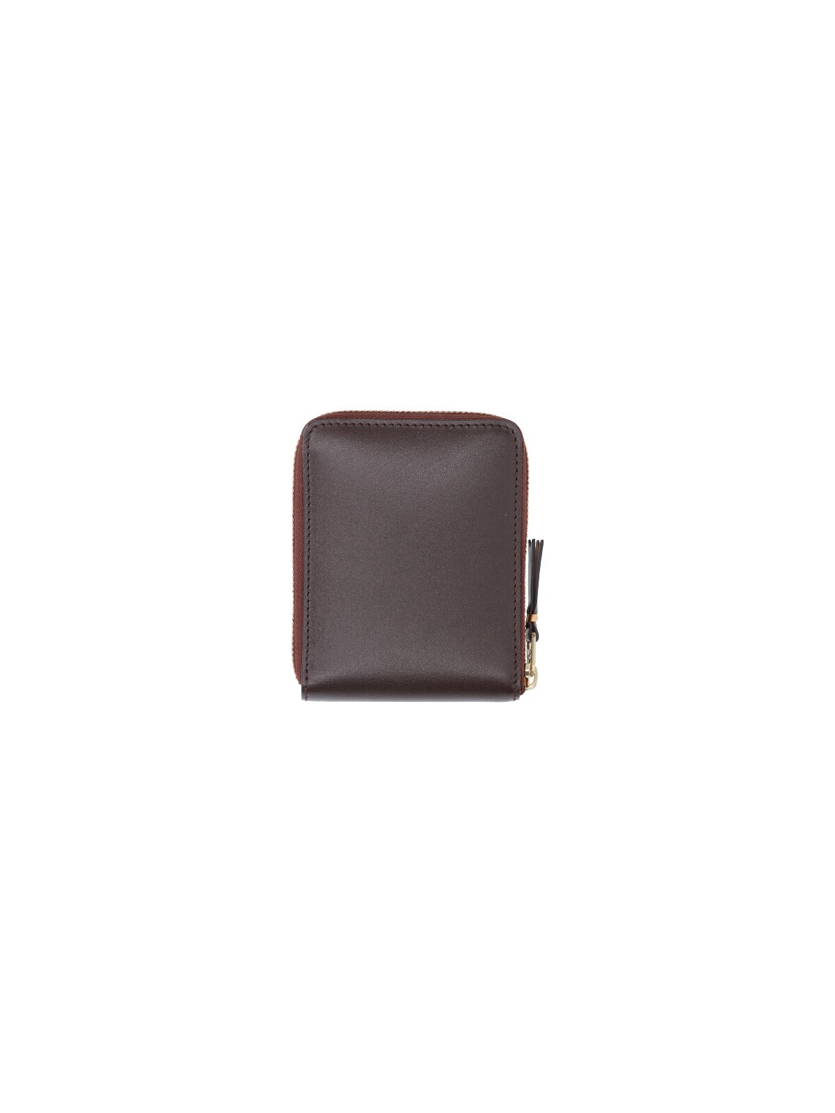 Comme Des Garçons Zip Logo Wallet In Brown