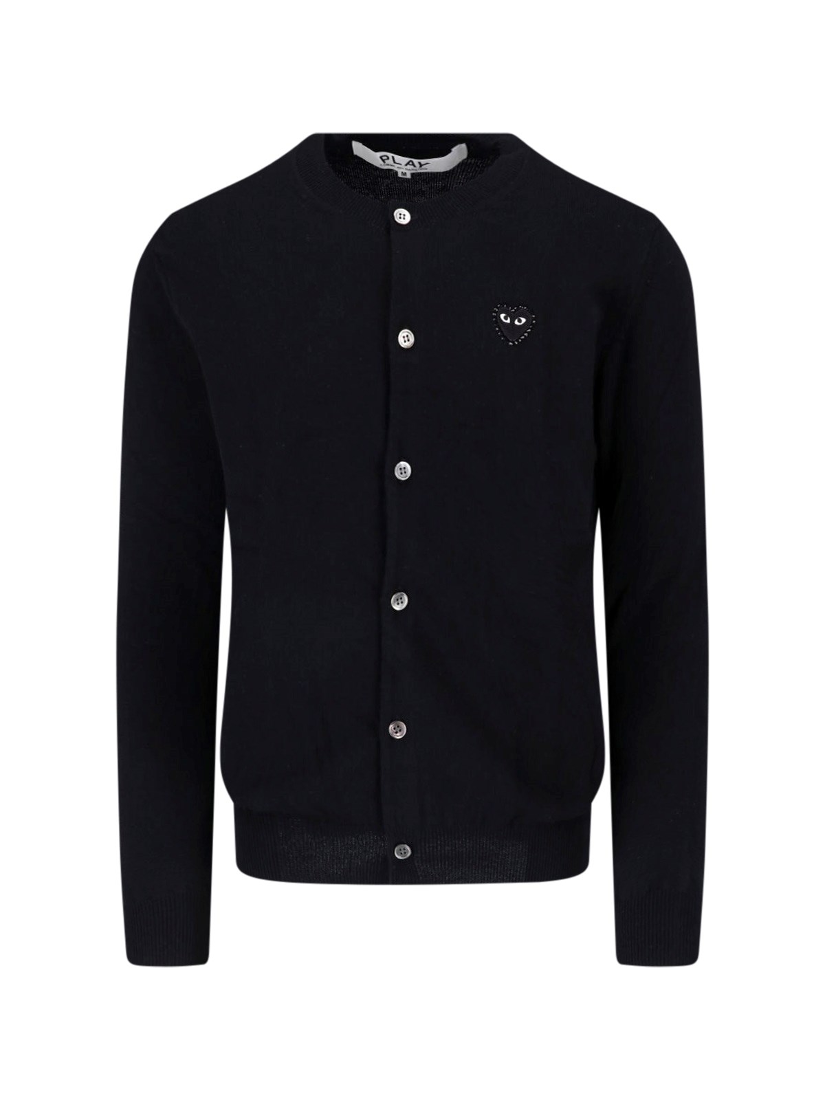 Comme des Garcons Play Black Wool Cardigan Comme Des Garcons Play