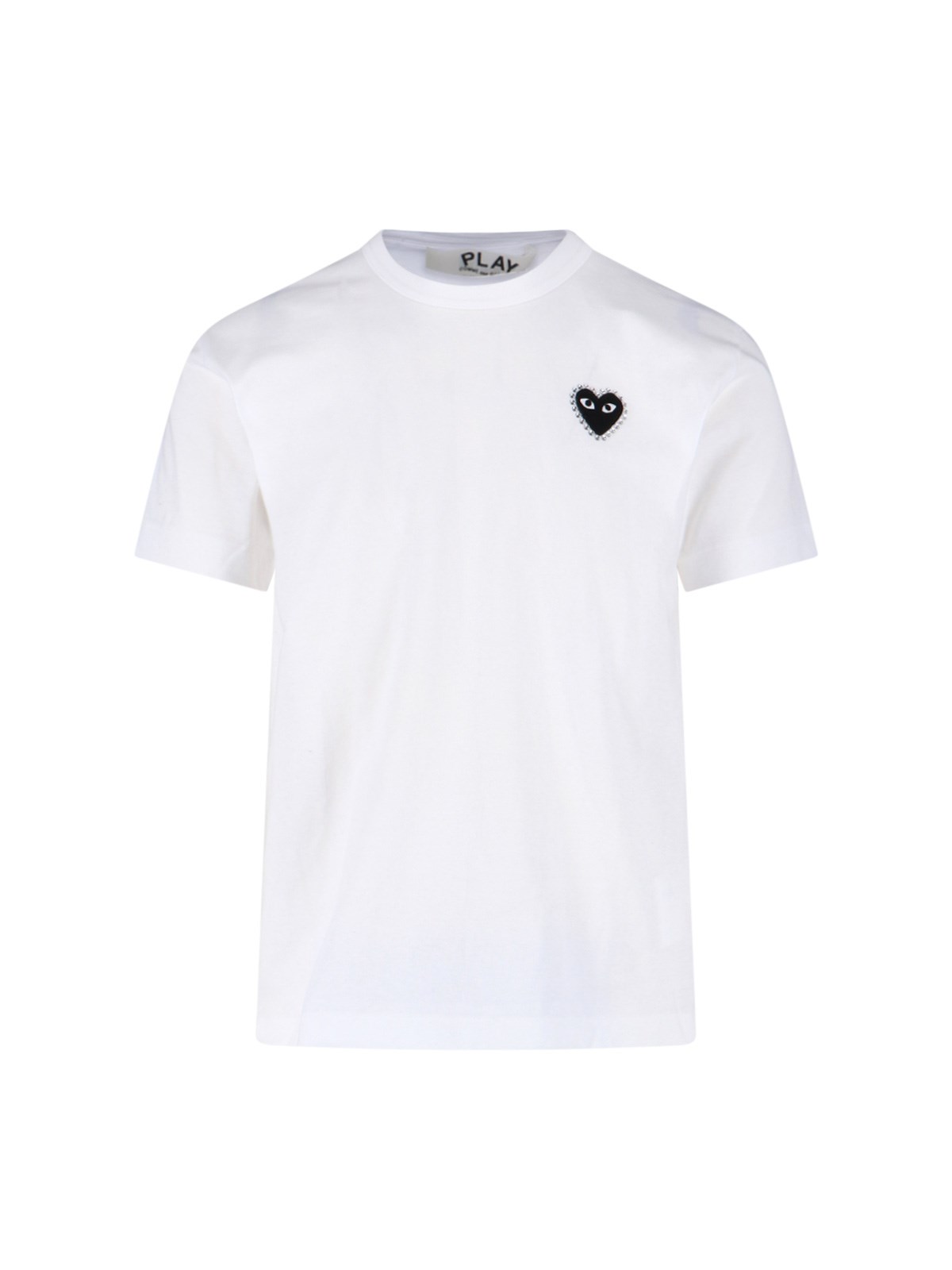Comme des Garcons Play T-Shirt With Logo Rhinestones