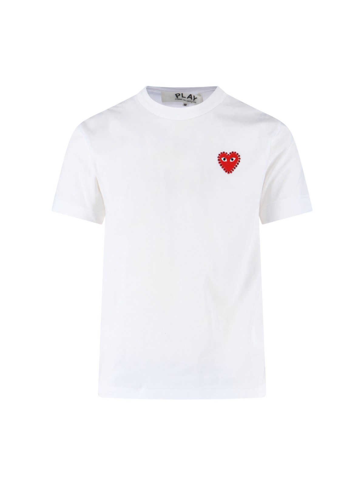Comme des Garcons Play T-Shirt With Logo Rhinestones
