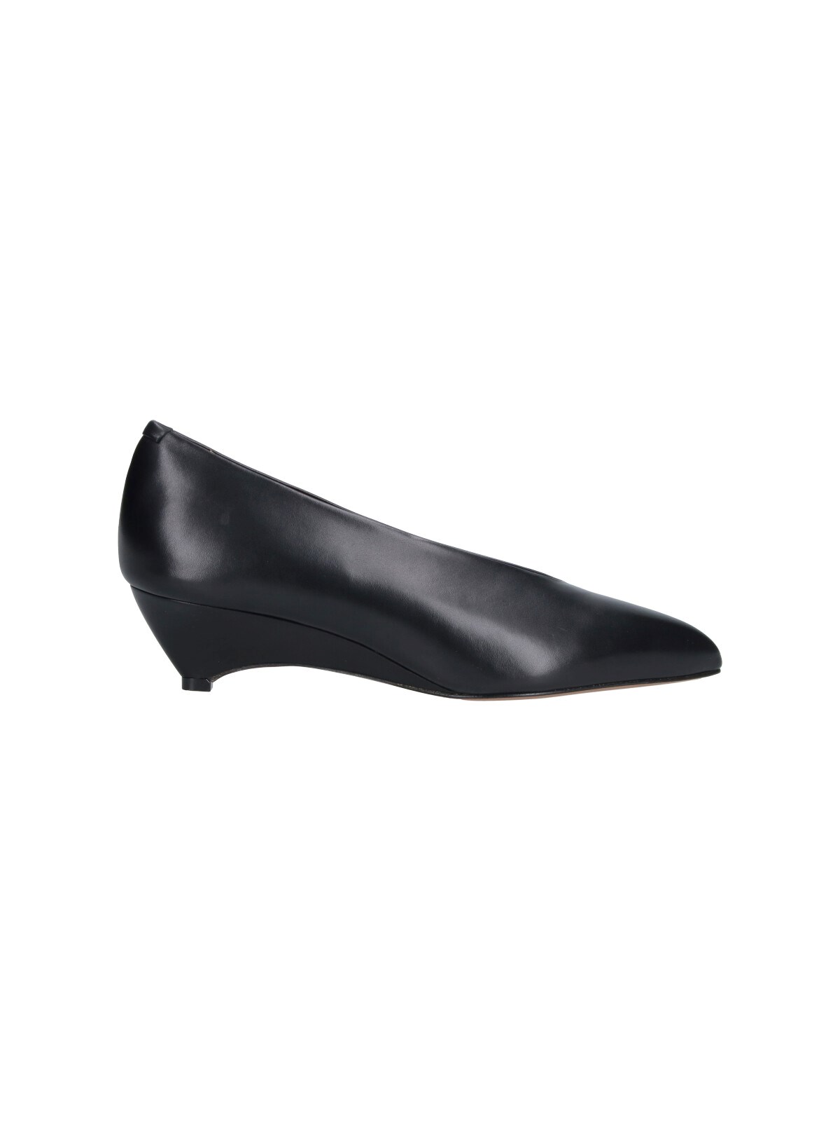 Jil Sander Arc Leather Pumps In Black