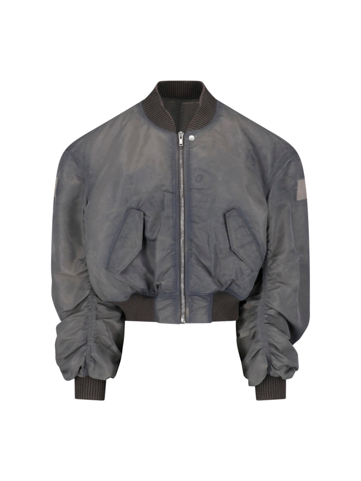 Rick Owens Men's Gray Bomber Jacket "Secchia Flight"