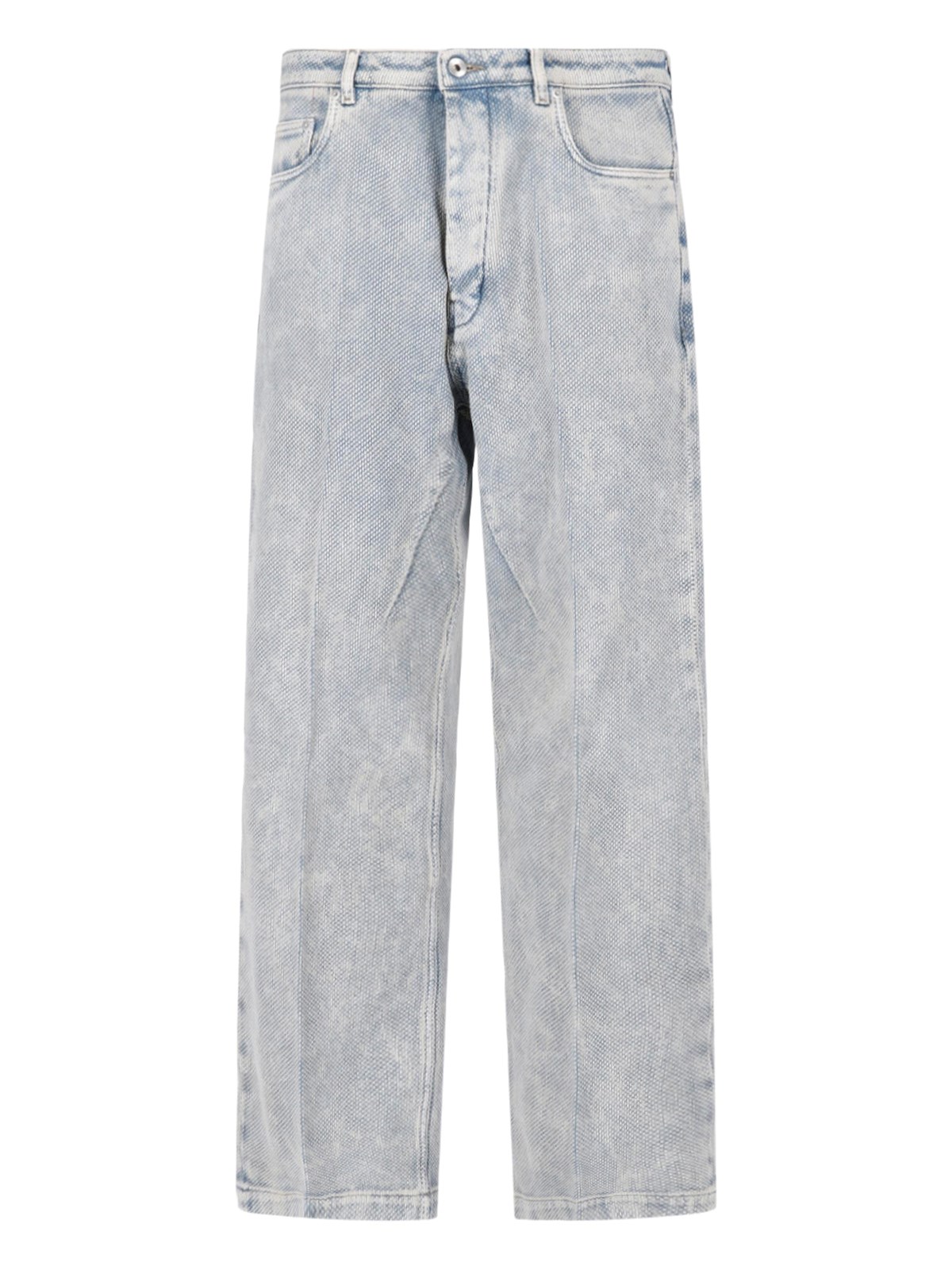 Rick Owens Uomo Blu Jeans Dritti "Geth"