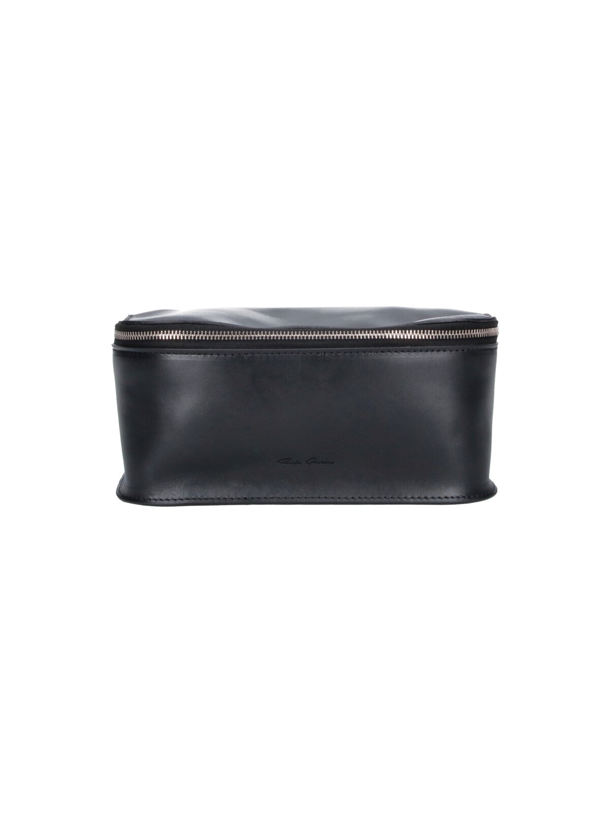 Rick Owens Uomo Nero Pouch Zip Media In Pelle