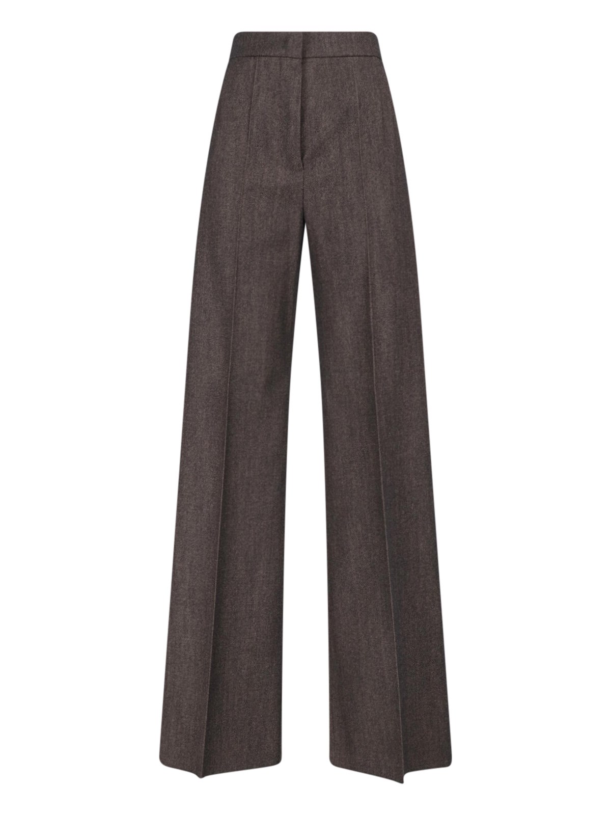 Max Mara Women's Brown Tailored Wool Trousers