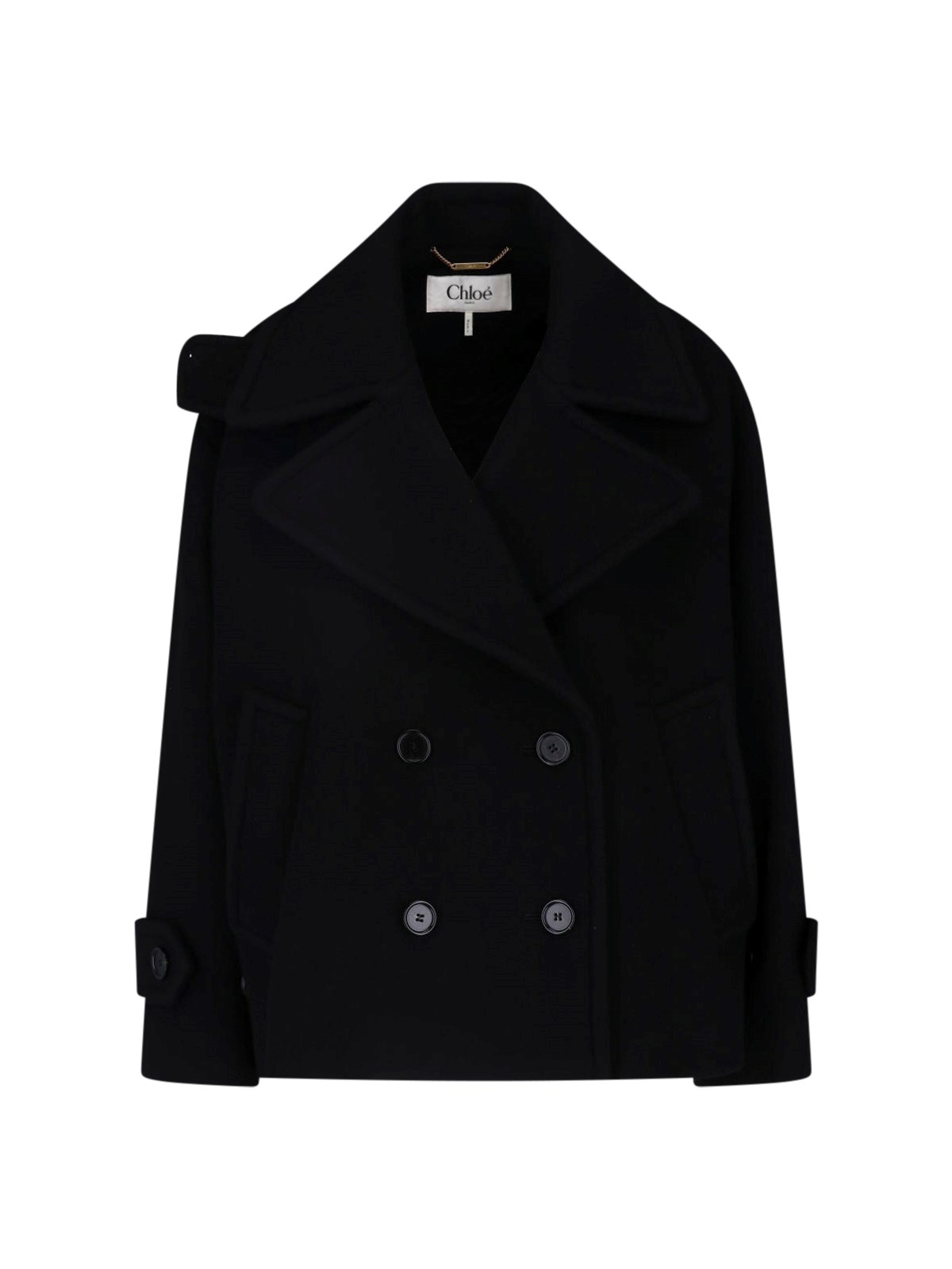 Chloé Double-Breasted Wool Blend Coat