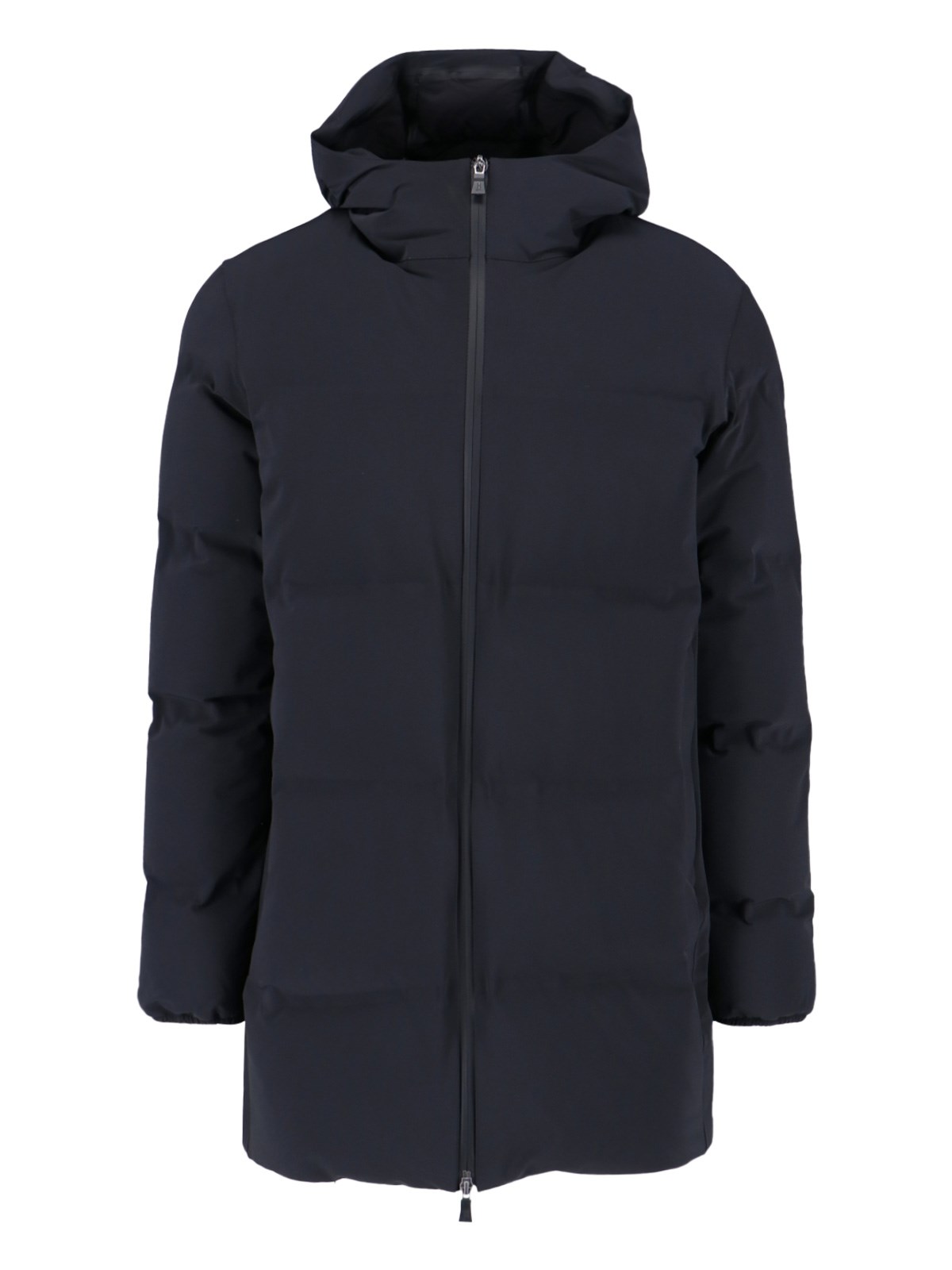 Herno Men's Black Zip Logo Coat