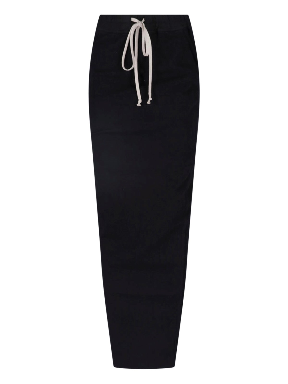 Rick Owens Drkshdw Floor-Length Pillar Cotton Skirt — Black