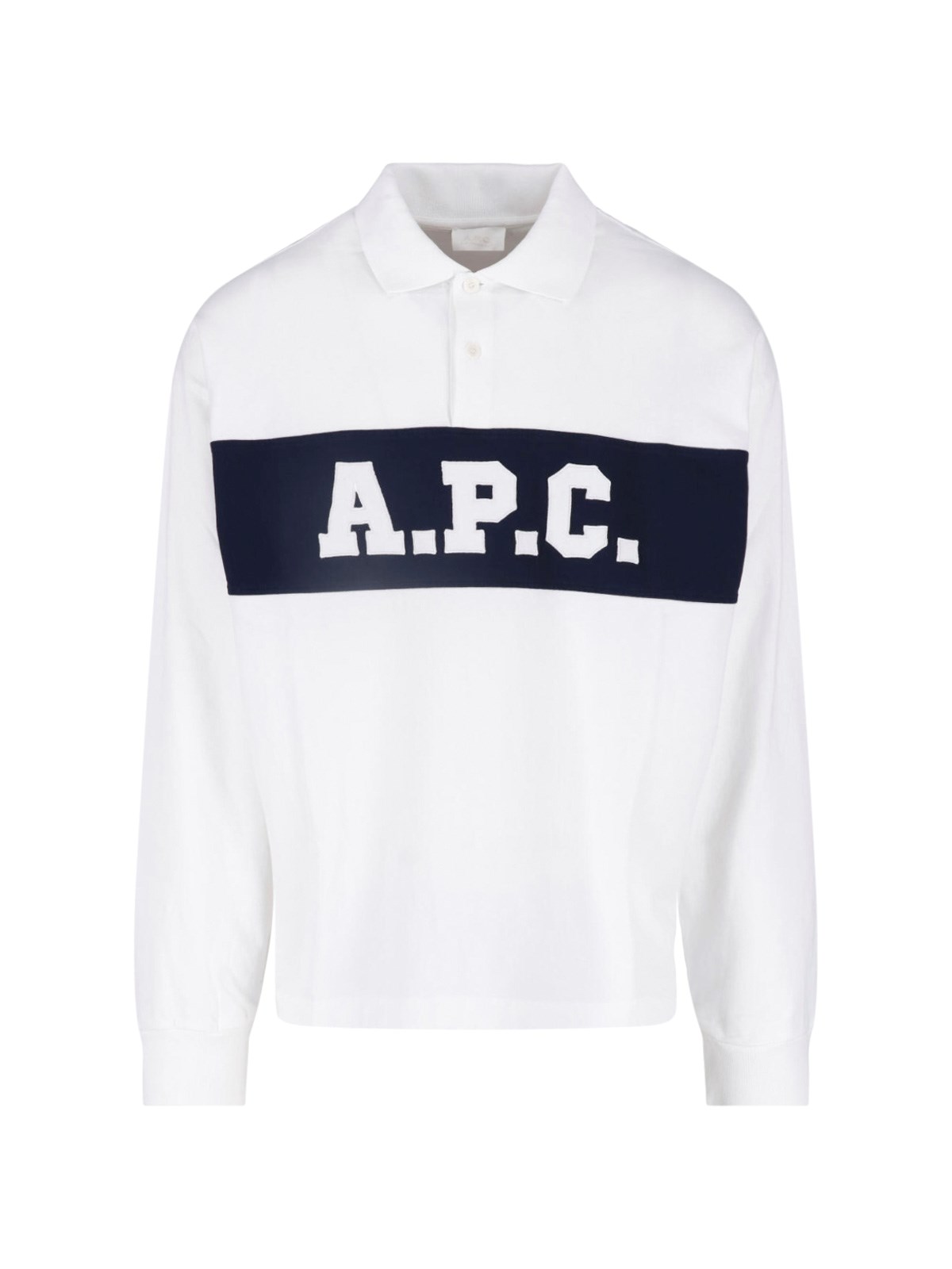 A.p.c. Uomo Bianco - Polo Collar Top - Tops - Xl - Immagine 2