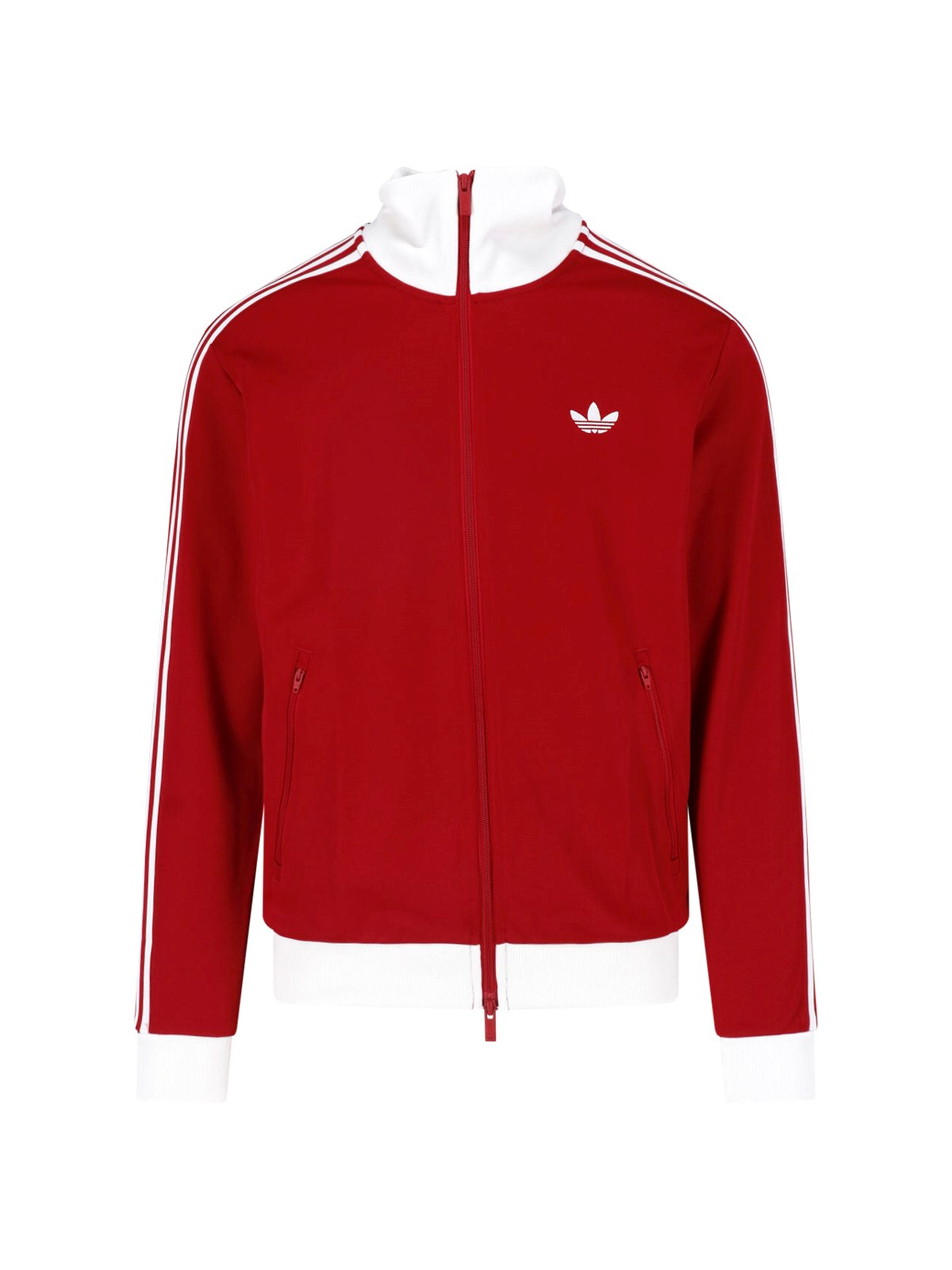 Adidas Uomo Rosso Felpa Zip "Firebird"