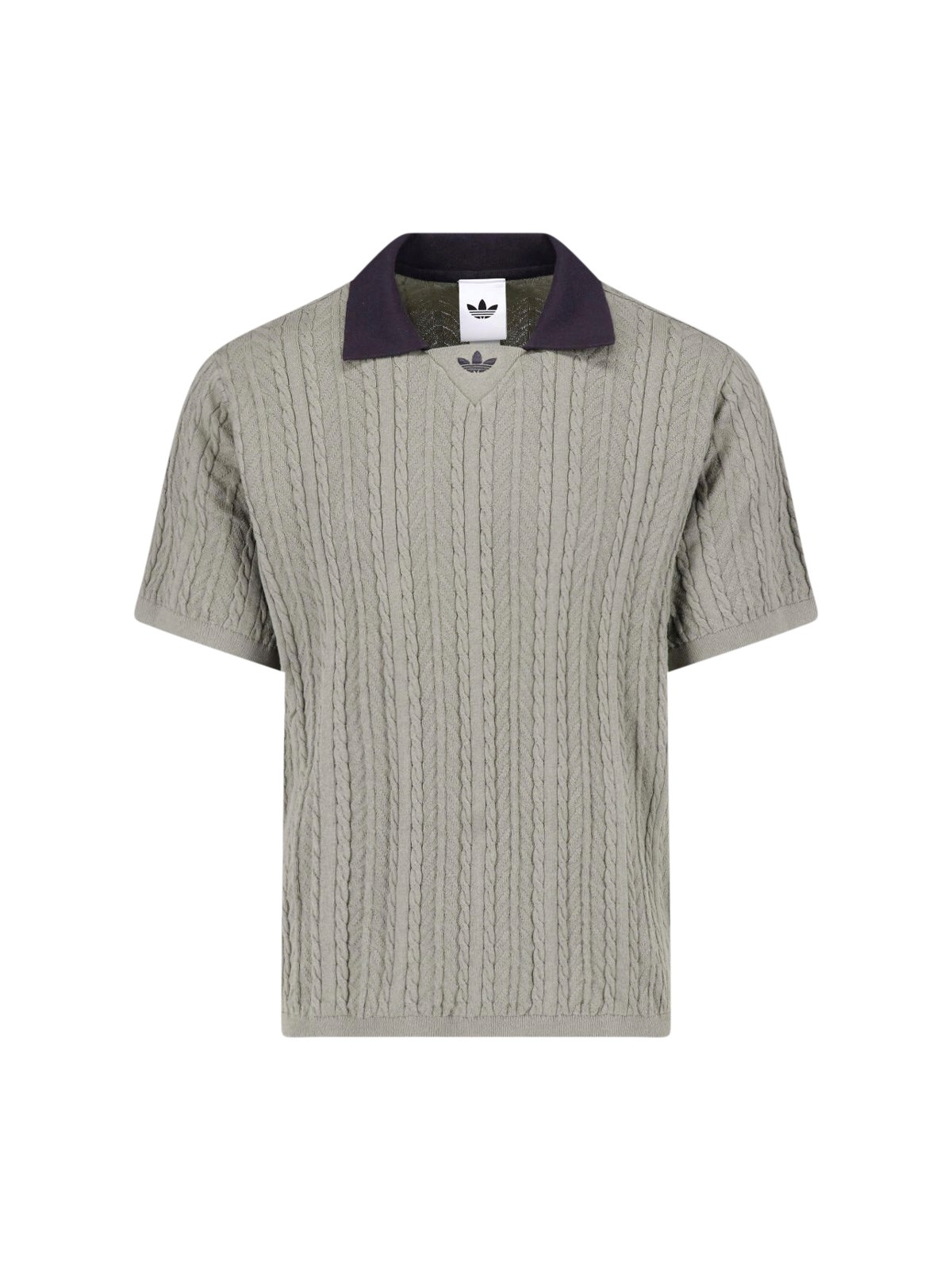 Adidas Uomo Grigio Polo In Maglia