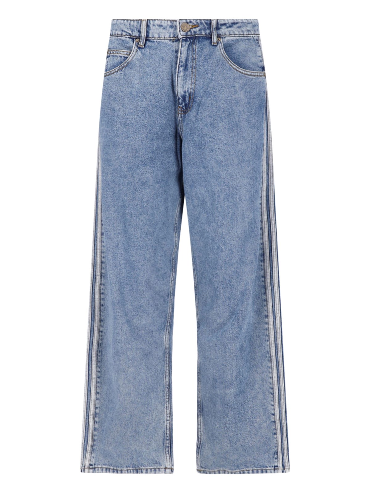 Adidas Uomo Blu Jeans Dritti "Firebird"