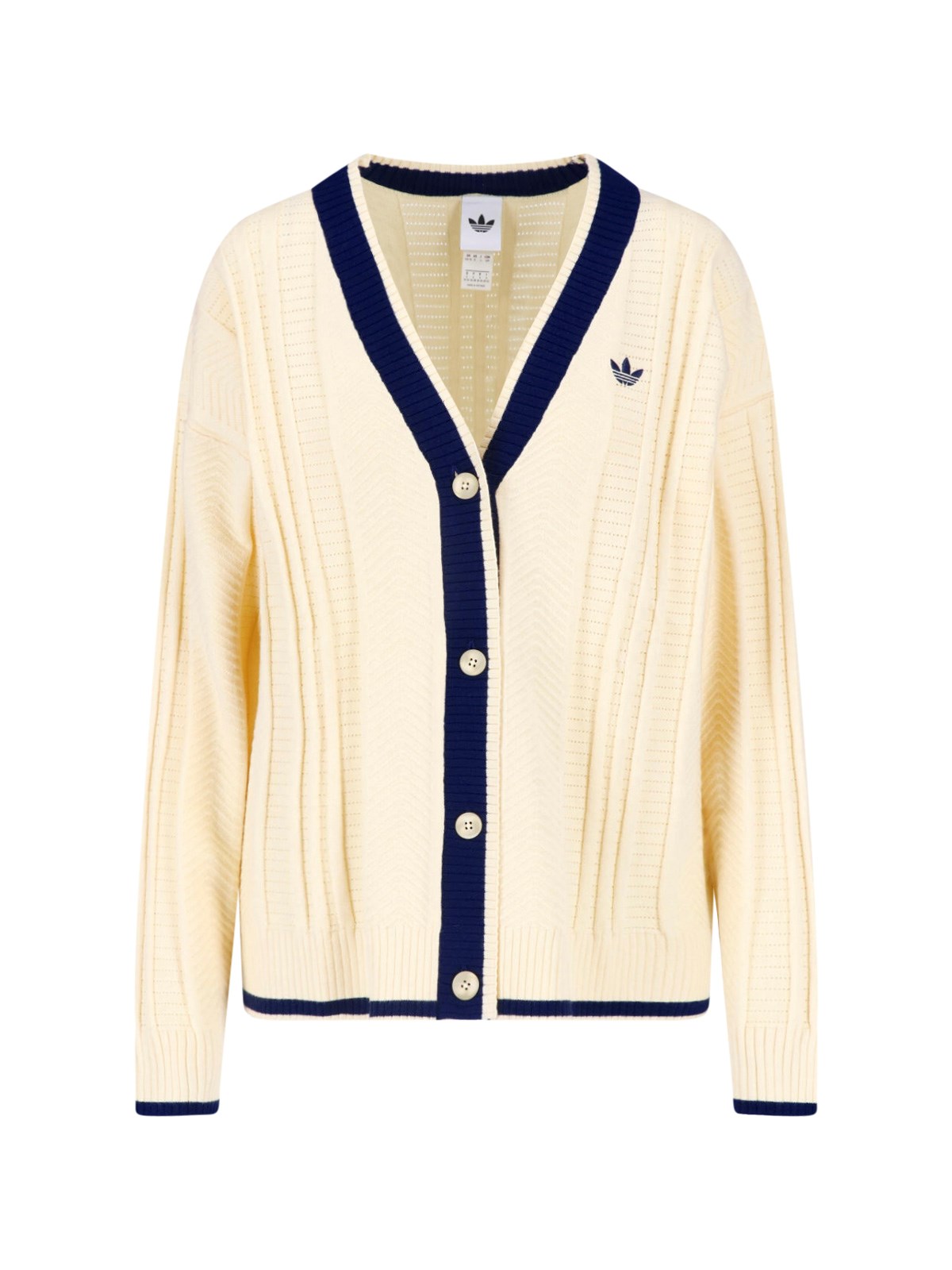 Adidas Donna Crema Cardigan In Maglia