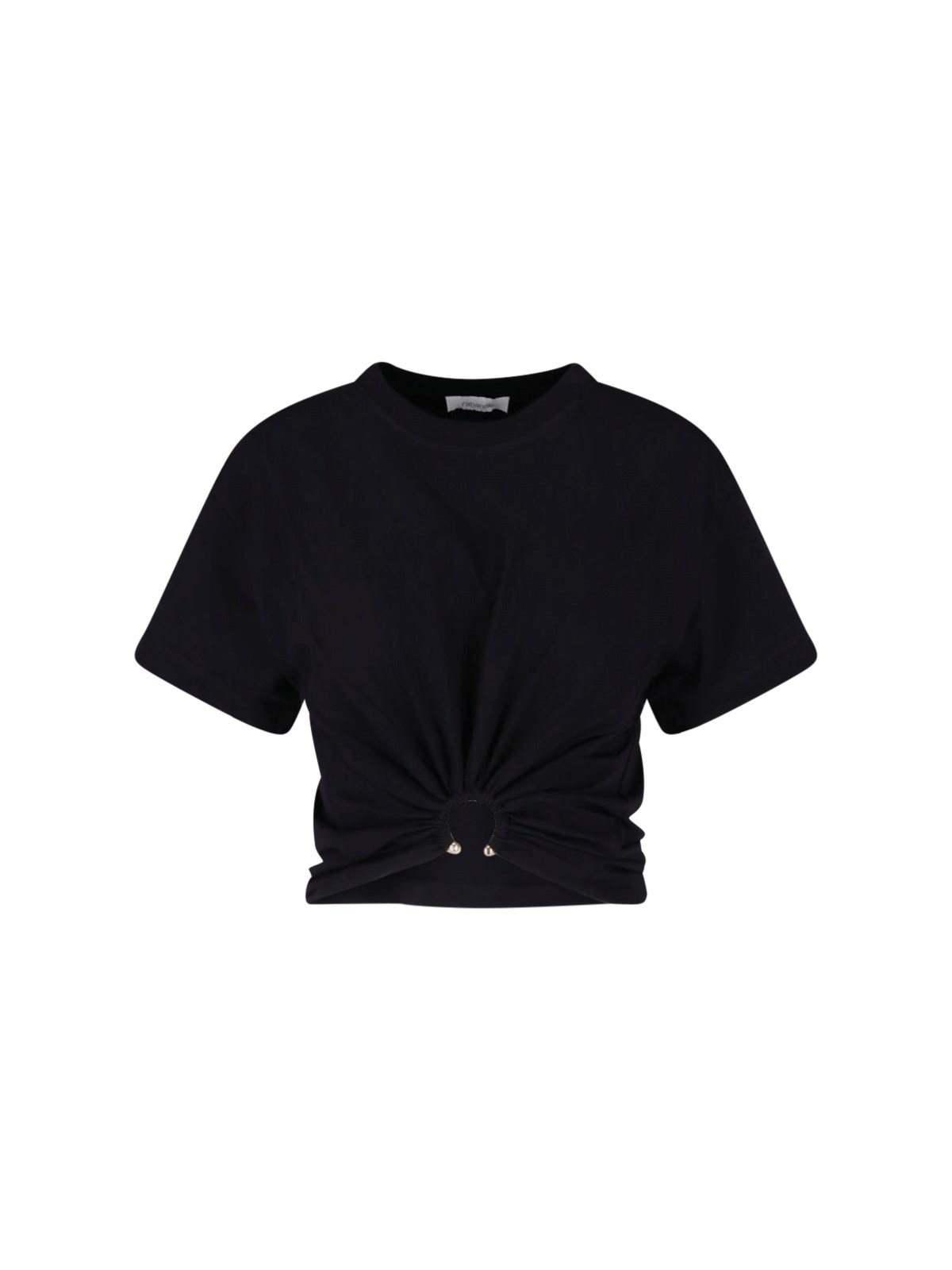 Rabanne Donna Nero T-Shirt "Piercing"