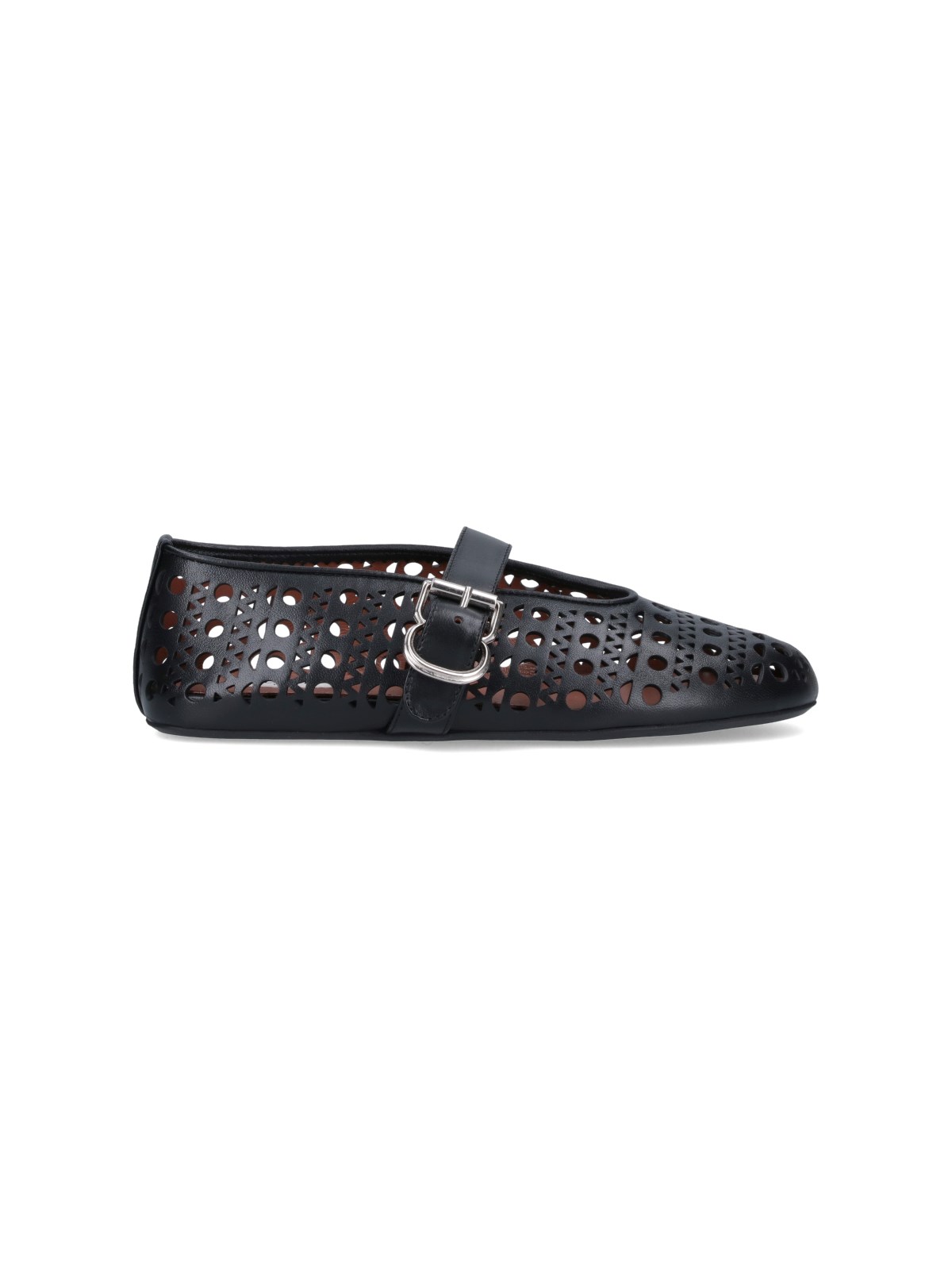 Alaïa Donna Nero Ballerine In Agnello Vienne - Immagine 3