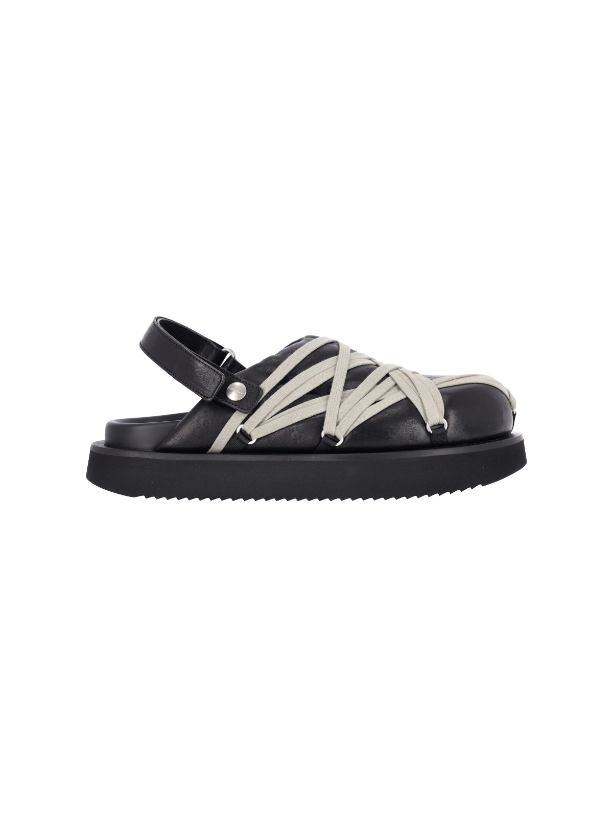 Rick Owens Mules "Padded Megalace Platform"