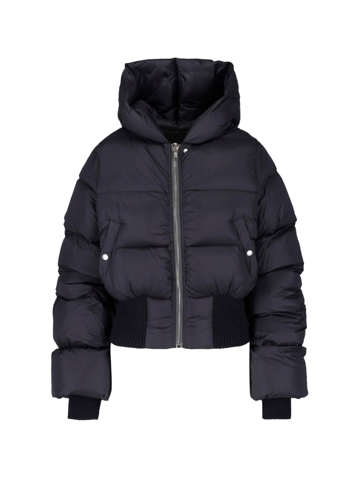 Rick Owens Women's Black Padded Jacket "Tower Cinched"