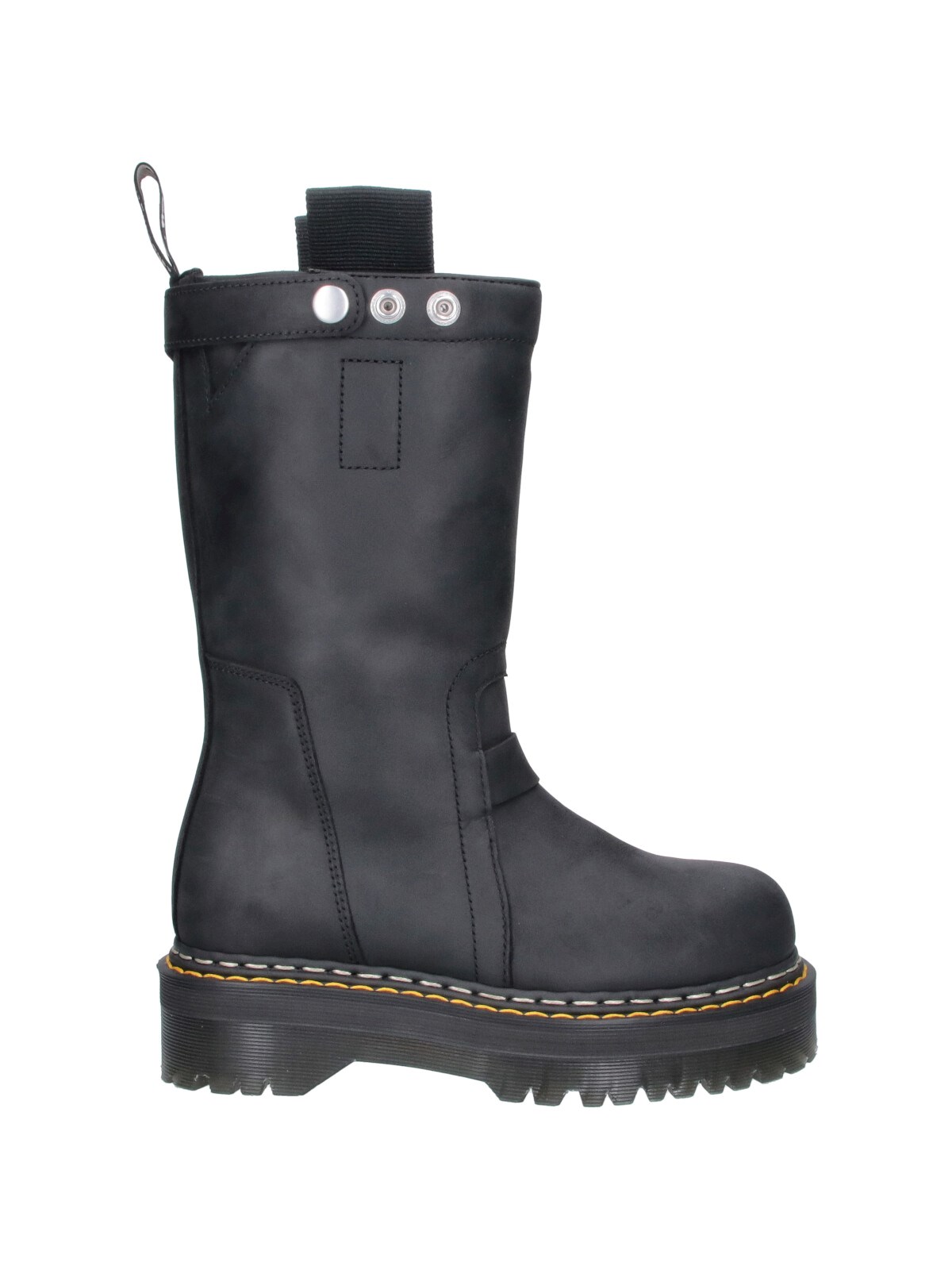 Rick Owens X Dr. Martens Black "Quad Sole" Boots
