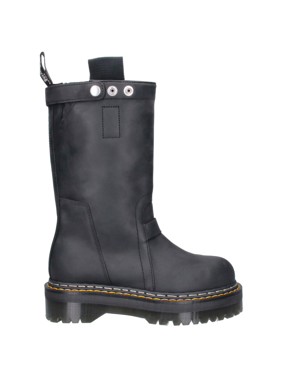 Rick Owens Men's Black X Dr. Martens Boots "Quad Sole"