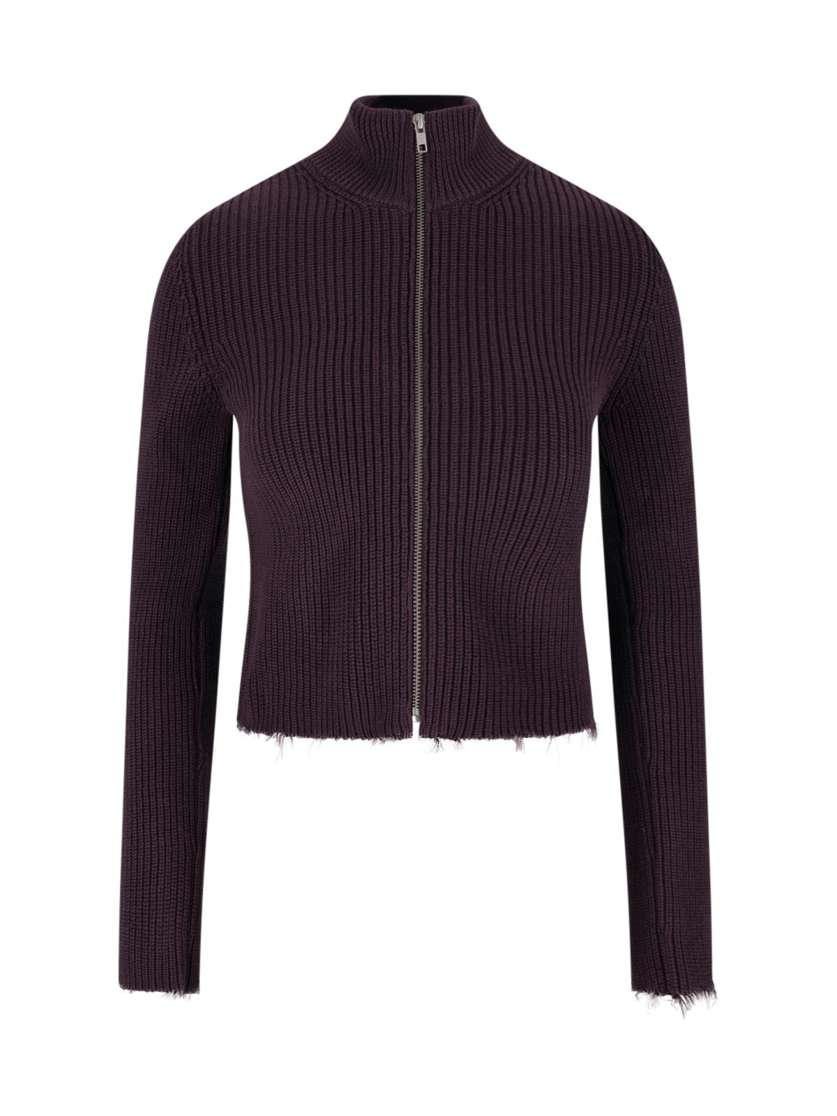 MM6 Maison Margiela Ribbed Zip Cardigan