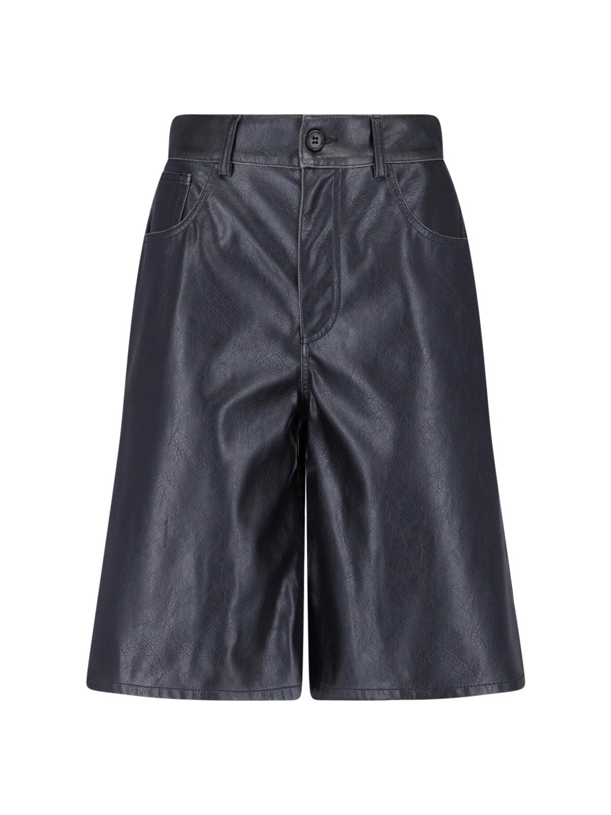 MM6 Maison Margiela Faux Leather Shorts