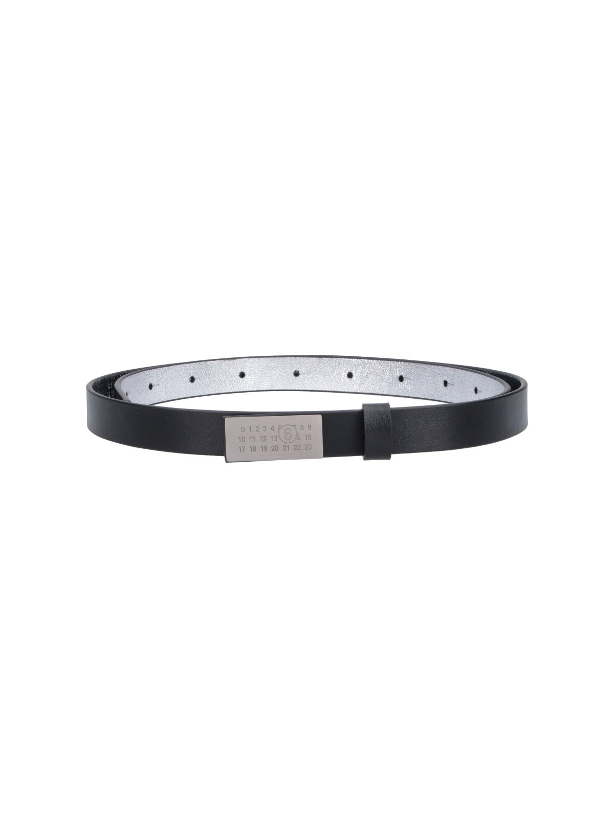Mm6 Maison Margiela Women's Black Belt "Numeric"