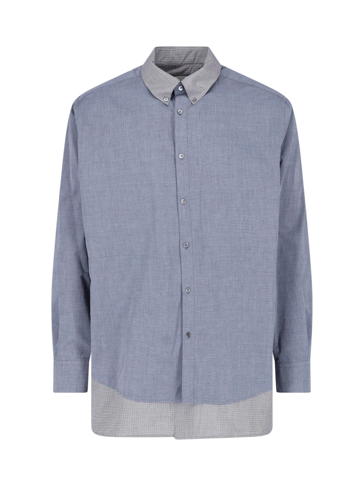 Maison Margiela Men's Blue Layered Shirt