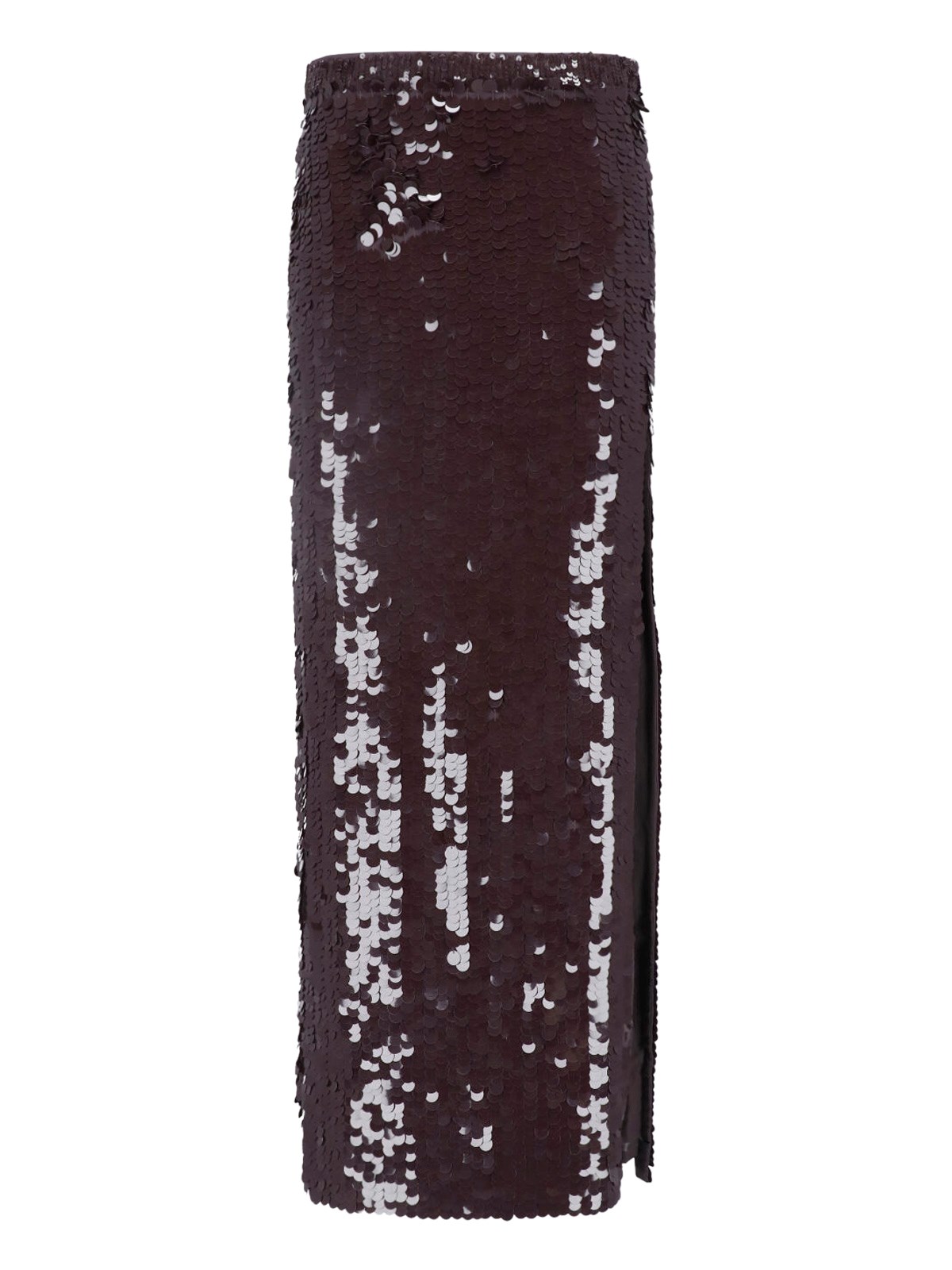 P.a.r.o.s.h Maxi Skirt With Sequins In Brown