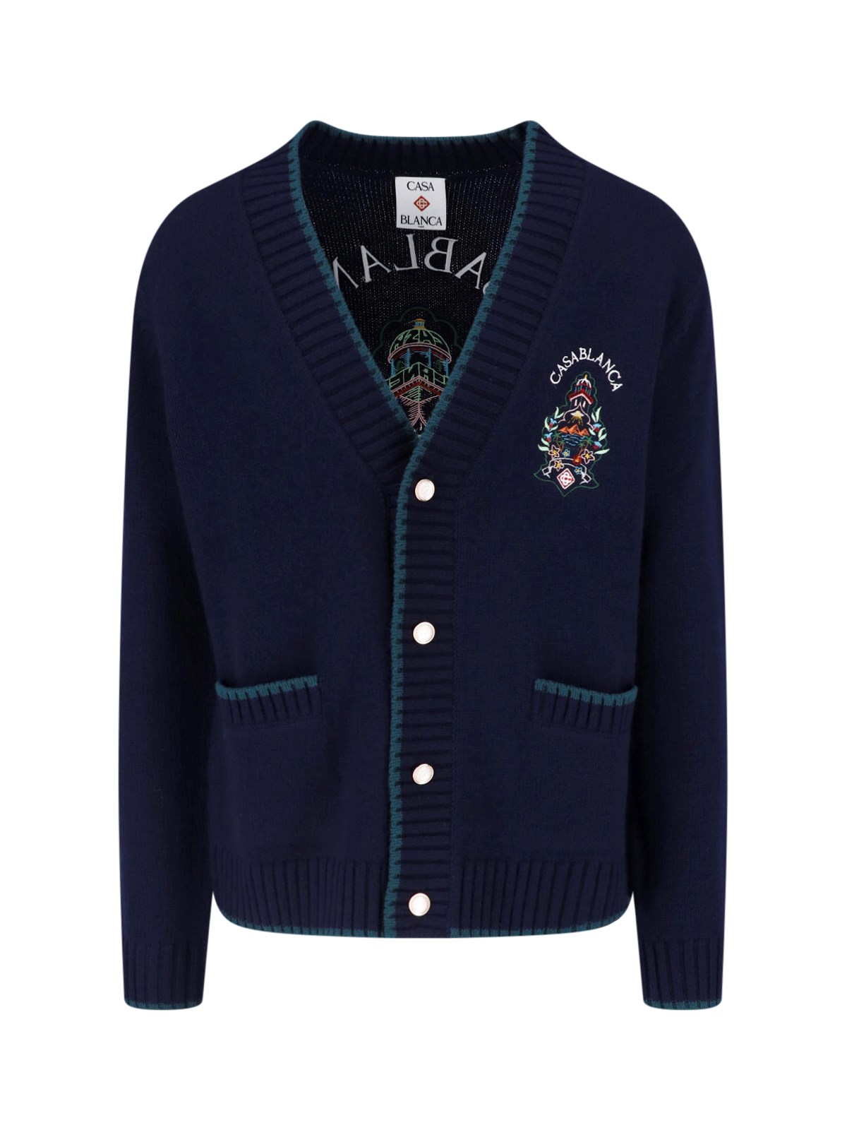 Casablanca Cardigan "Hotel Emblem"
