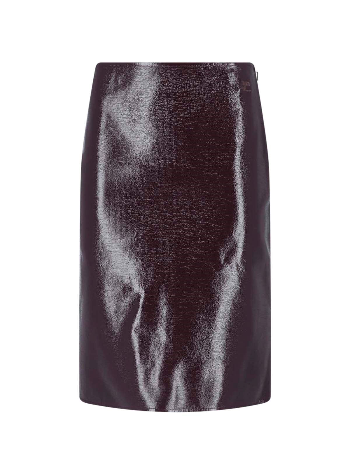 Courrèges Vinyl Midi Skirt