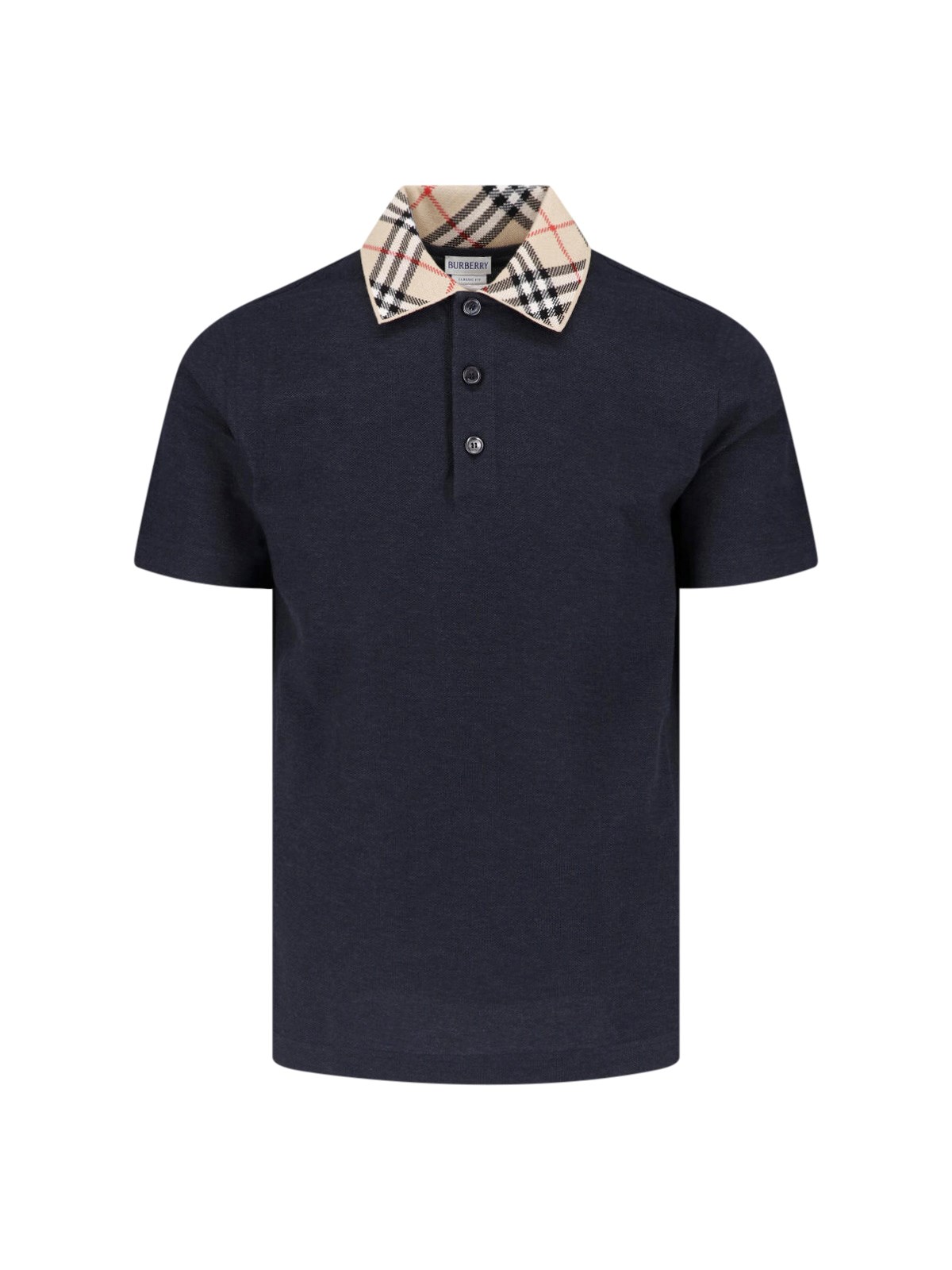 Burberry Polo "check" In Gray